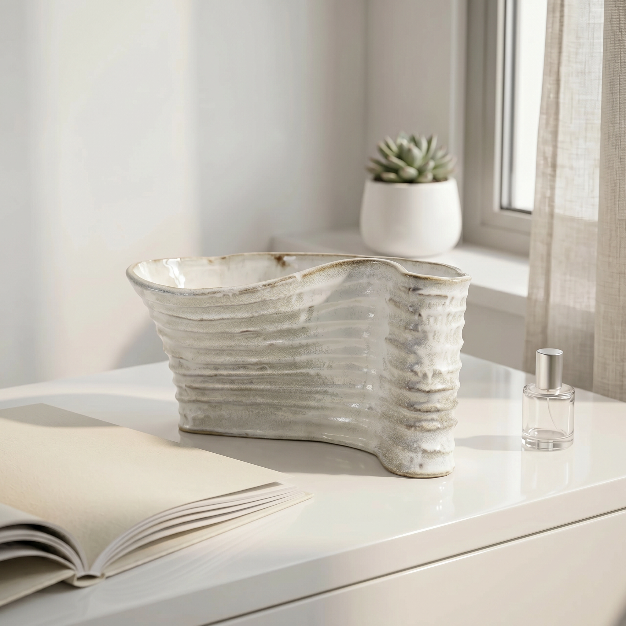 Handcrafted Ceramic Bowl & Tray