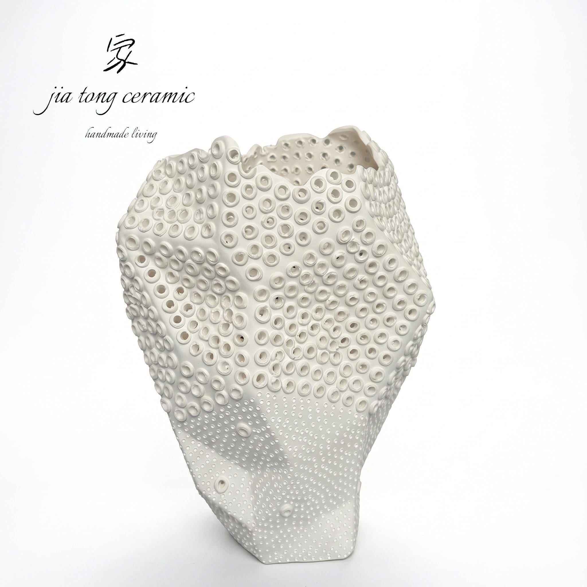 Pierced Ceramic Candle Holder