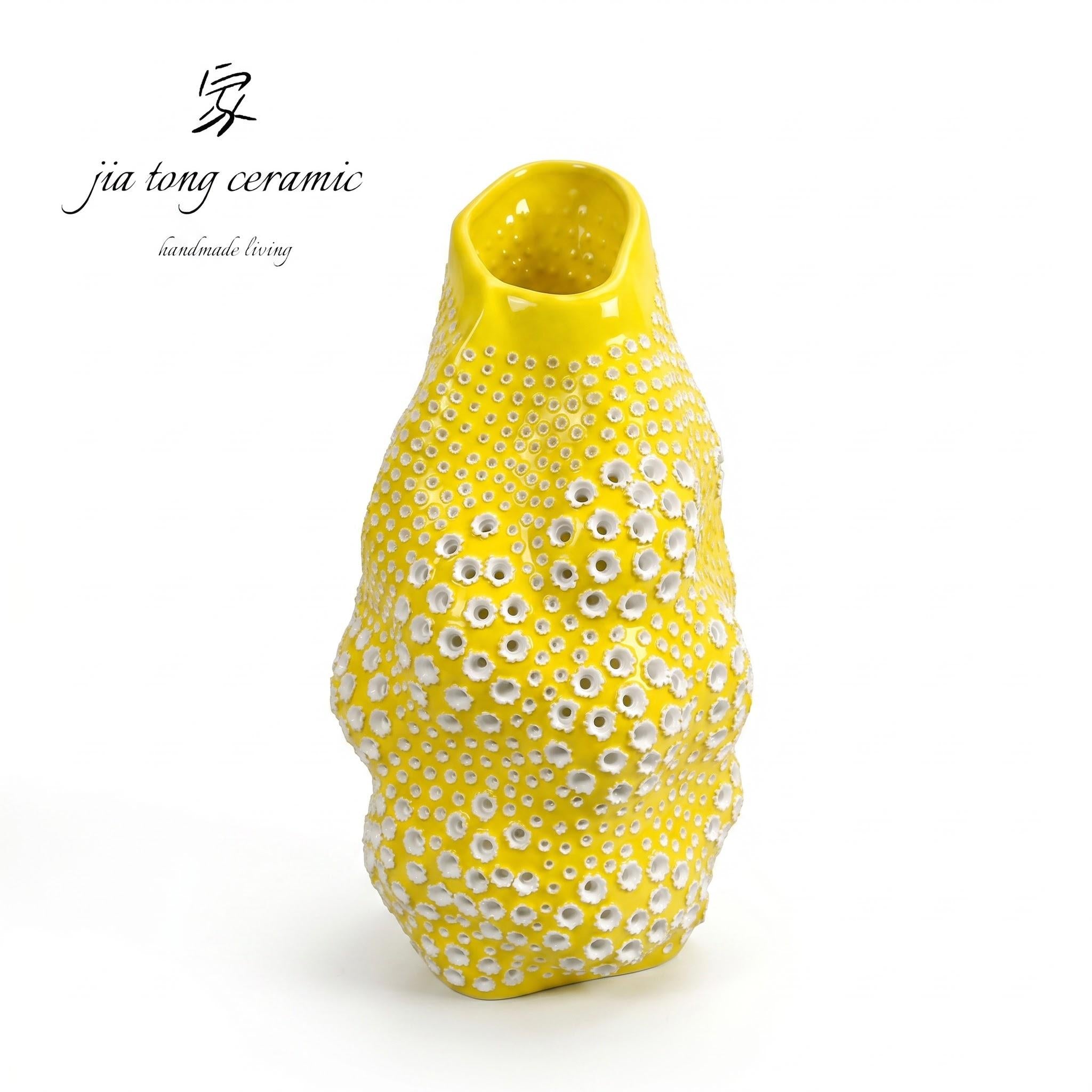 Yellow Ceramic Vase