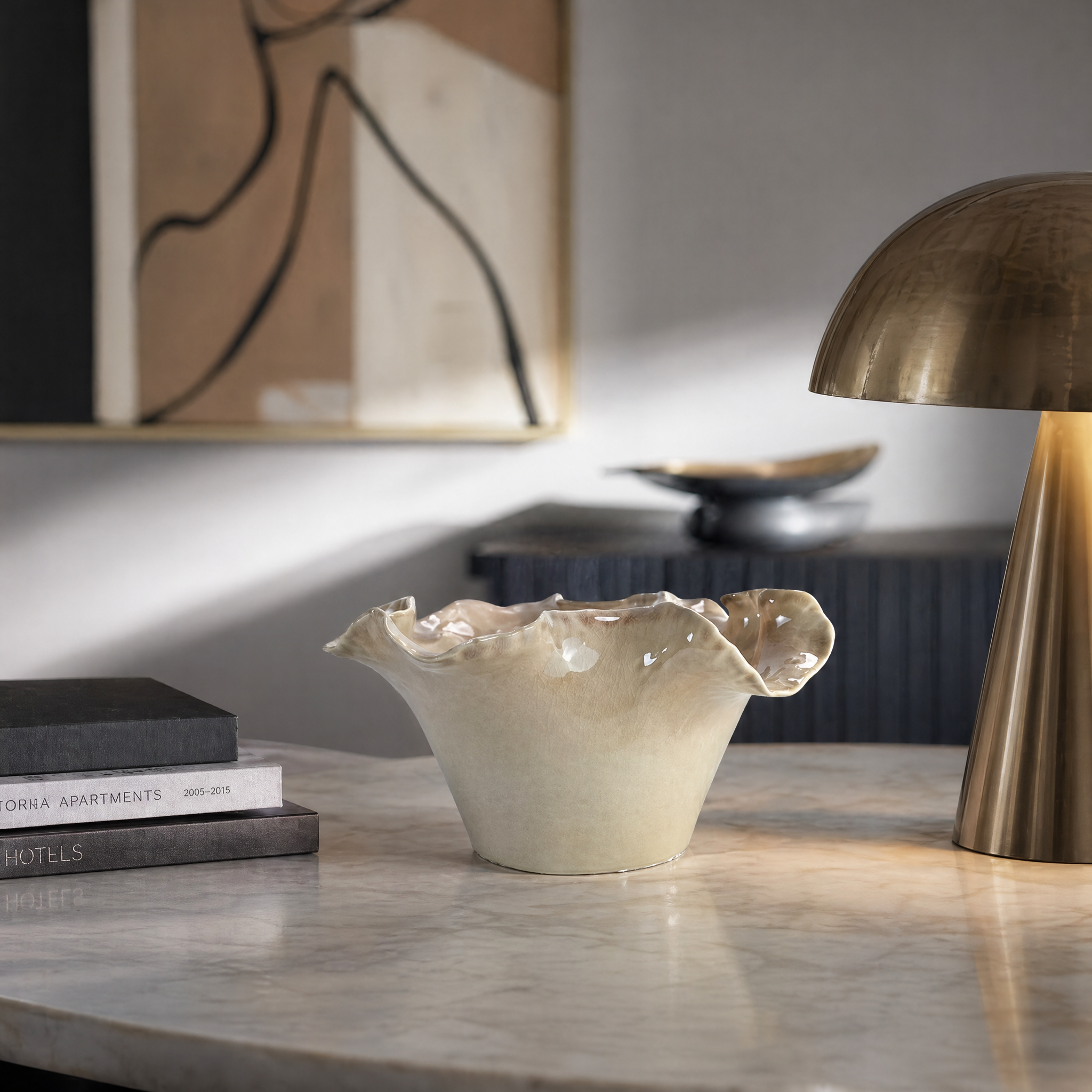 Handcrafted Ceramic Bowl & Tray