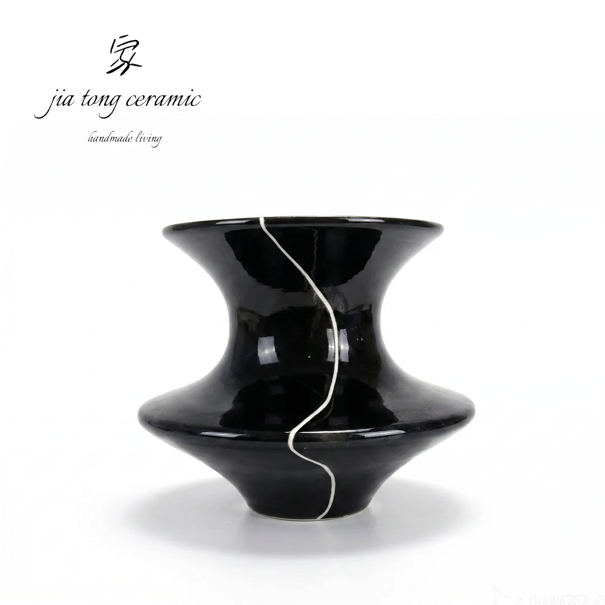 Black Ceramic Vase