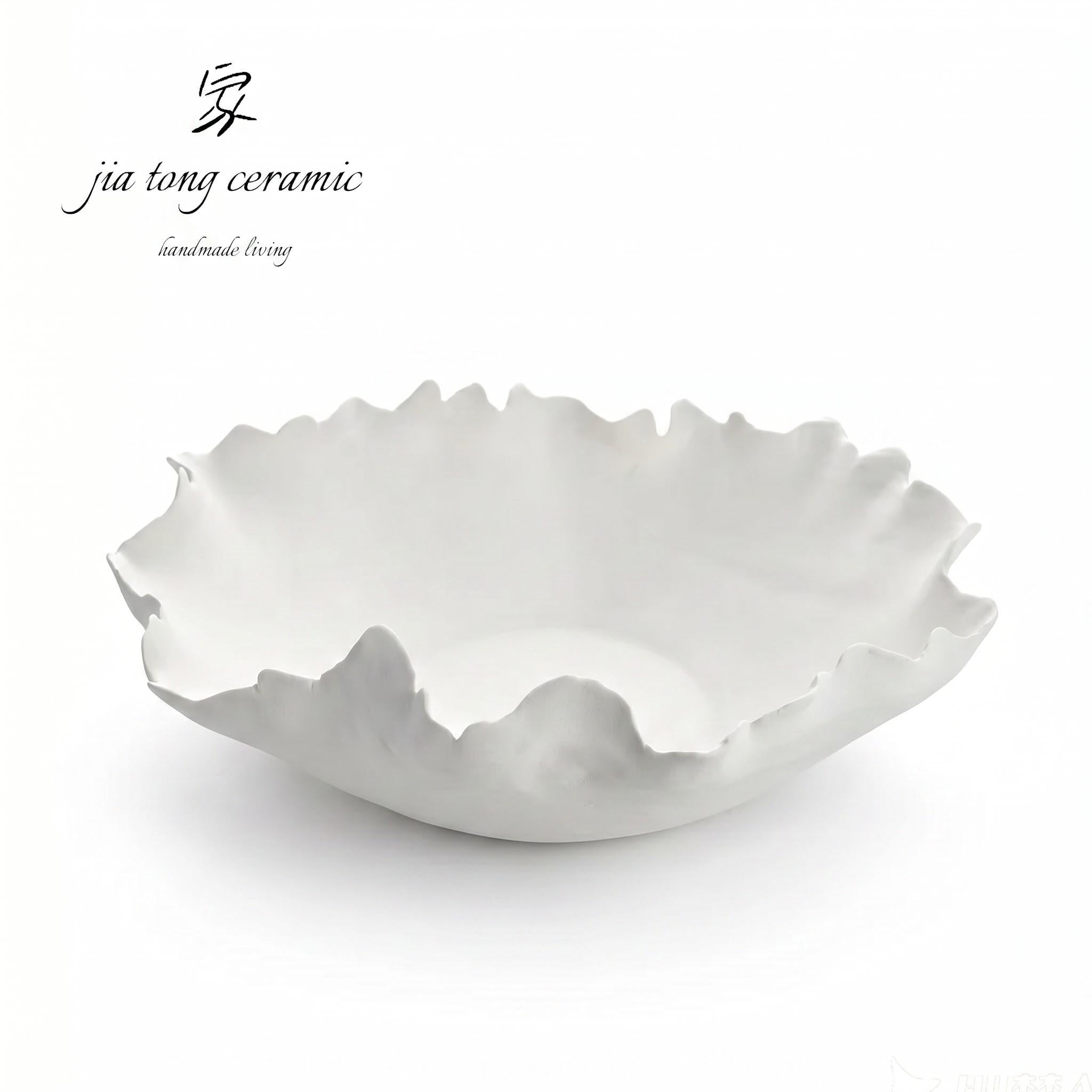 White Ceramic Bowl & Tray