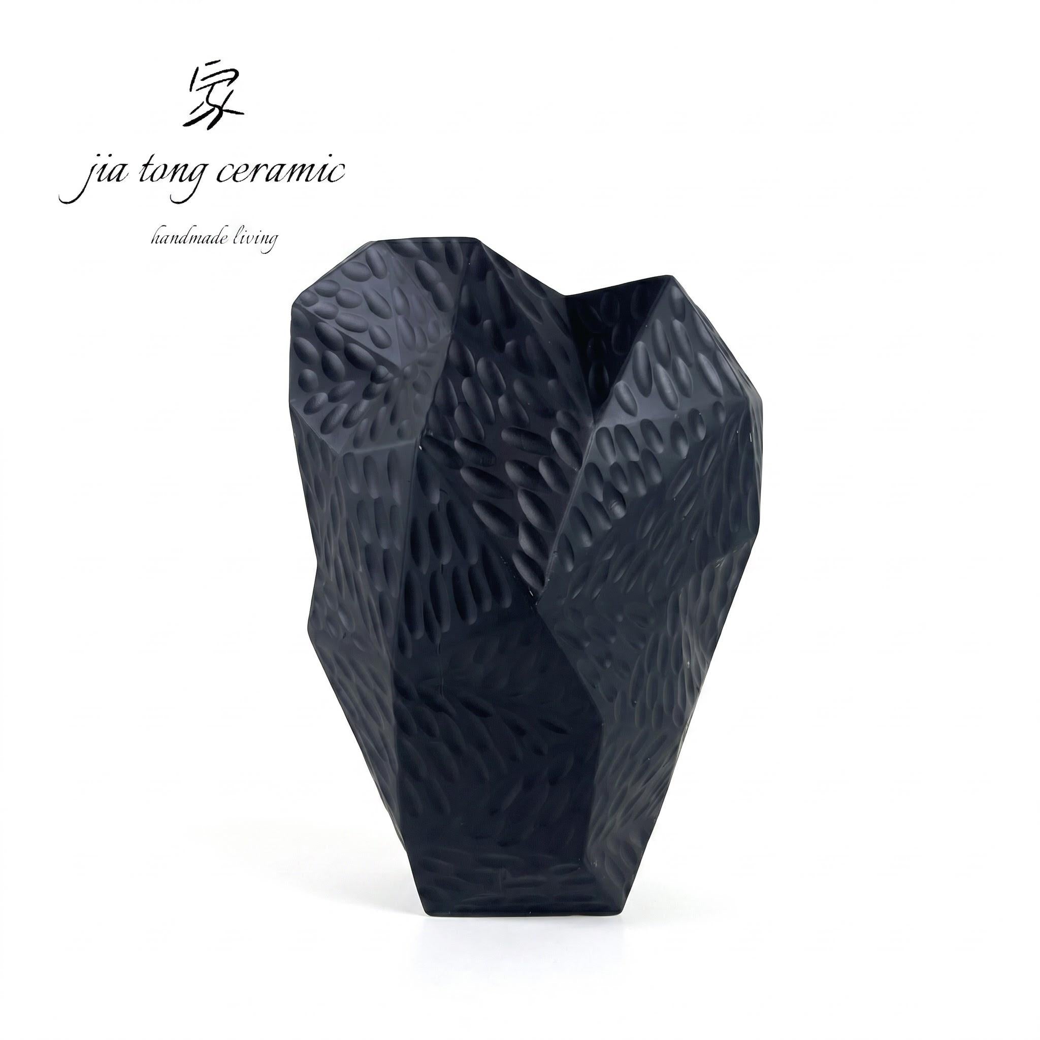 Black Ceramic Vase