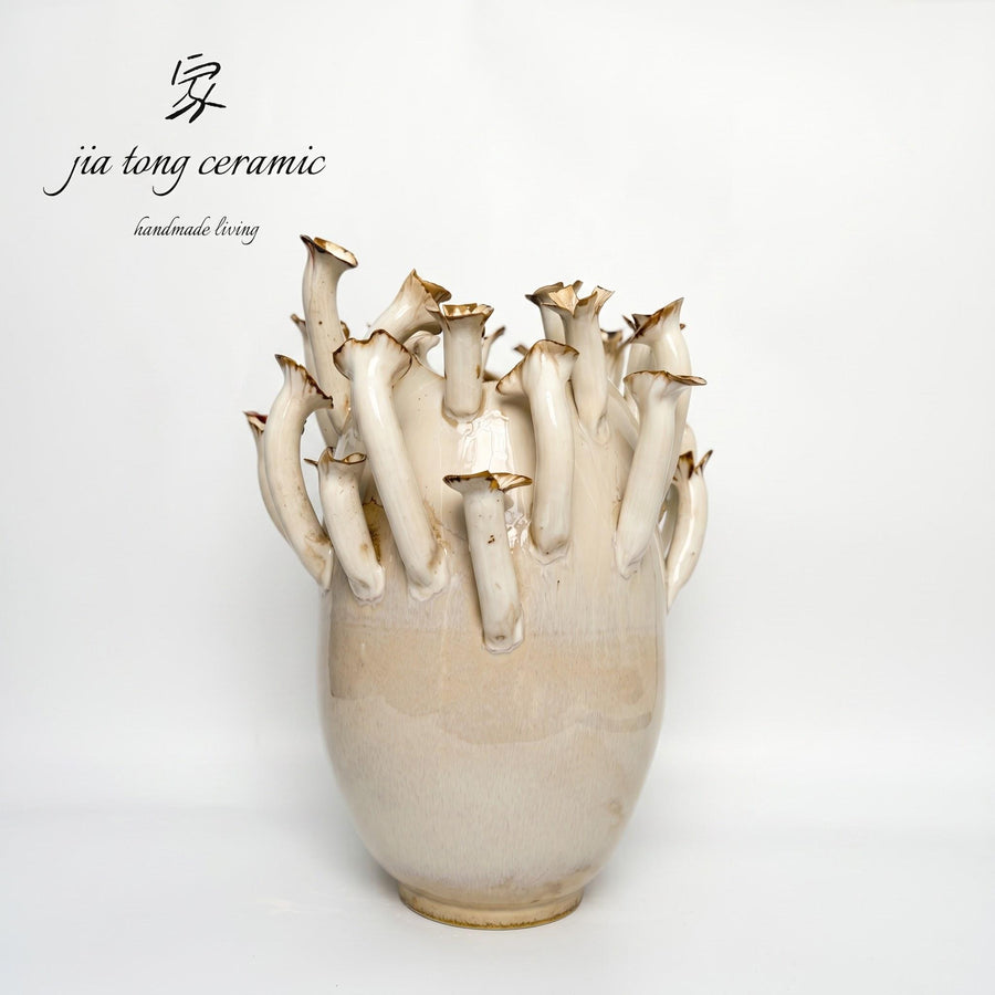 Handcrafted ceramic vase collection