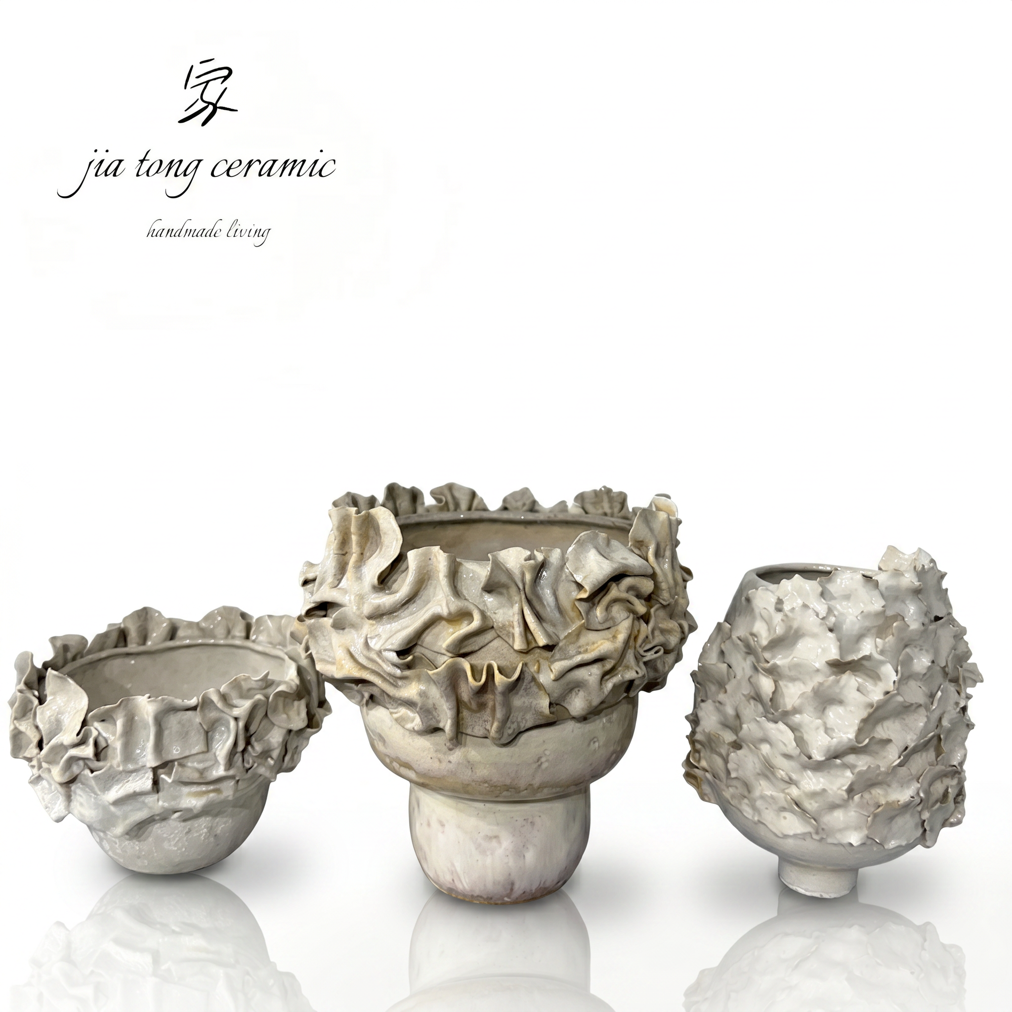 Handcrafted Ceramic Bowl & Tray