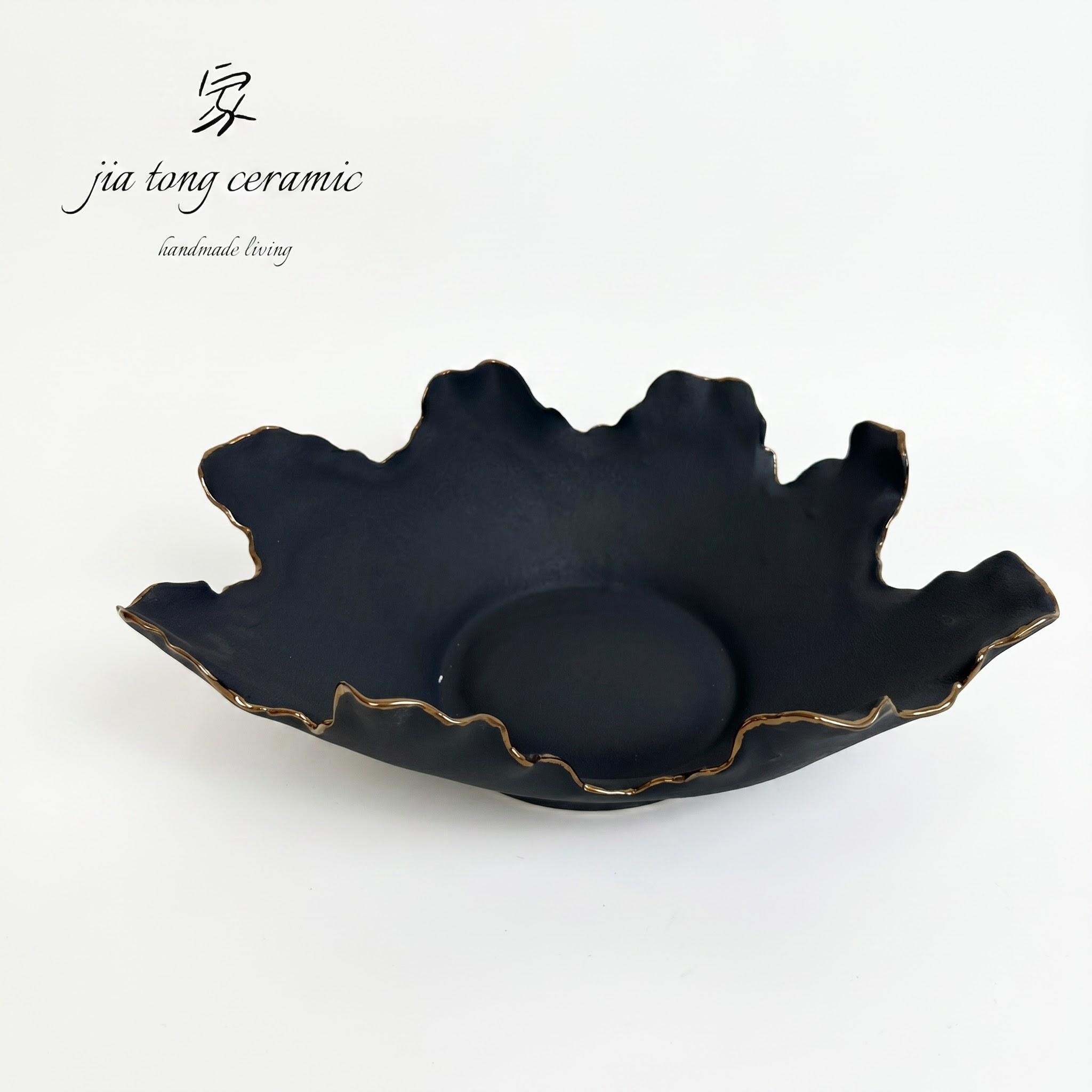 Handcrafted Ceramic Bowl & Tray