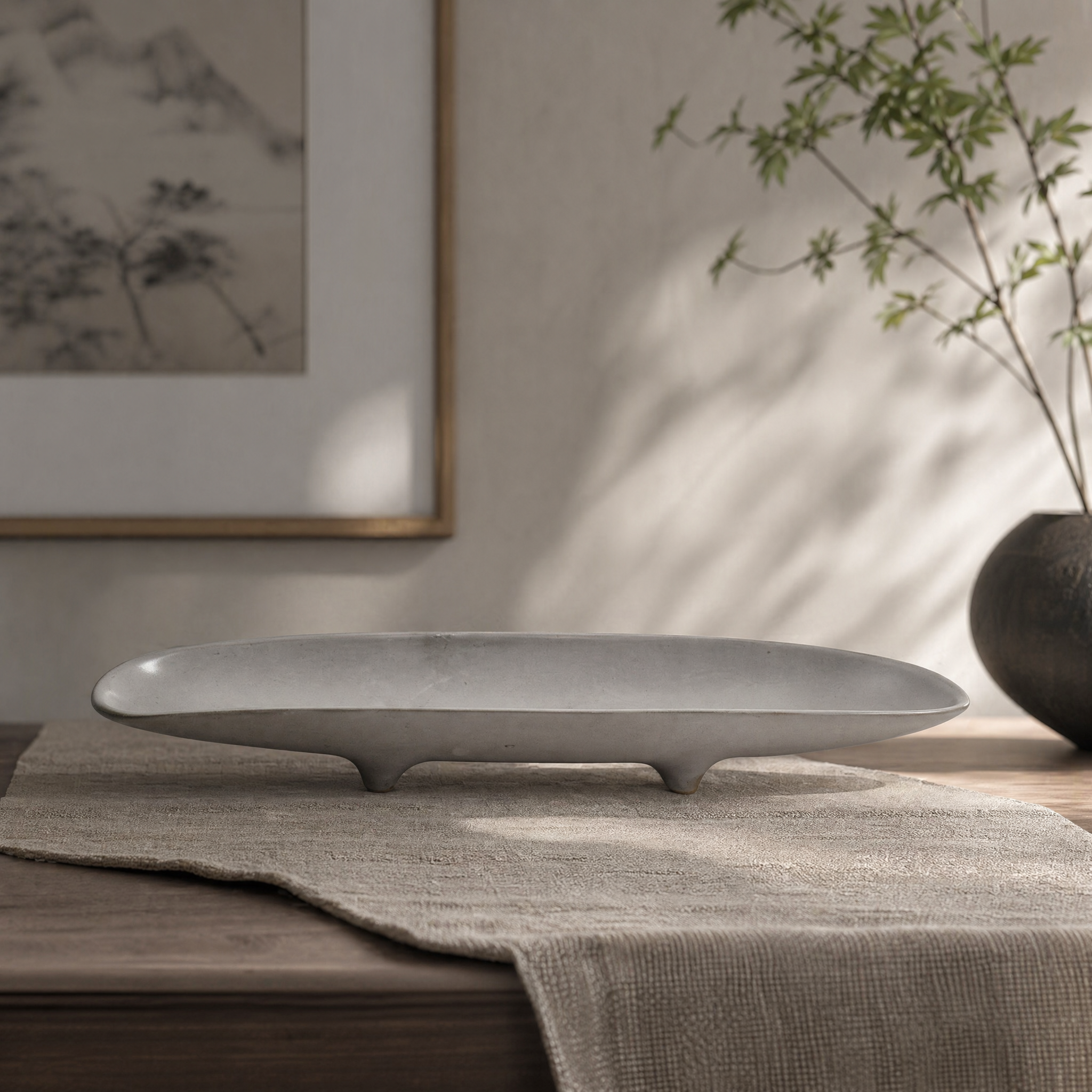 Handcrafted Ceramic Bowl & Tray