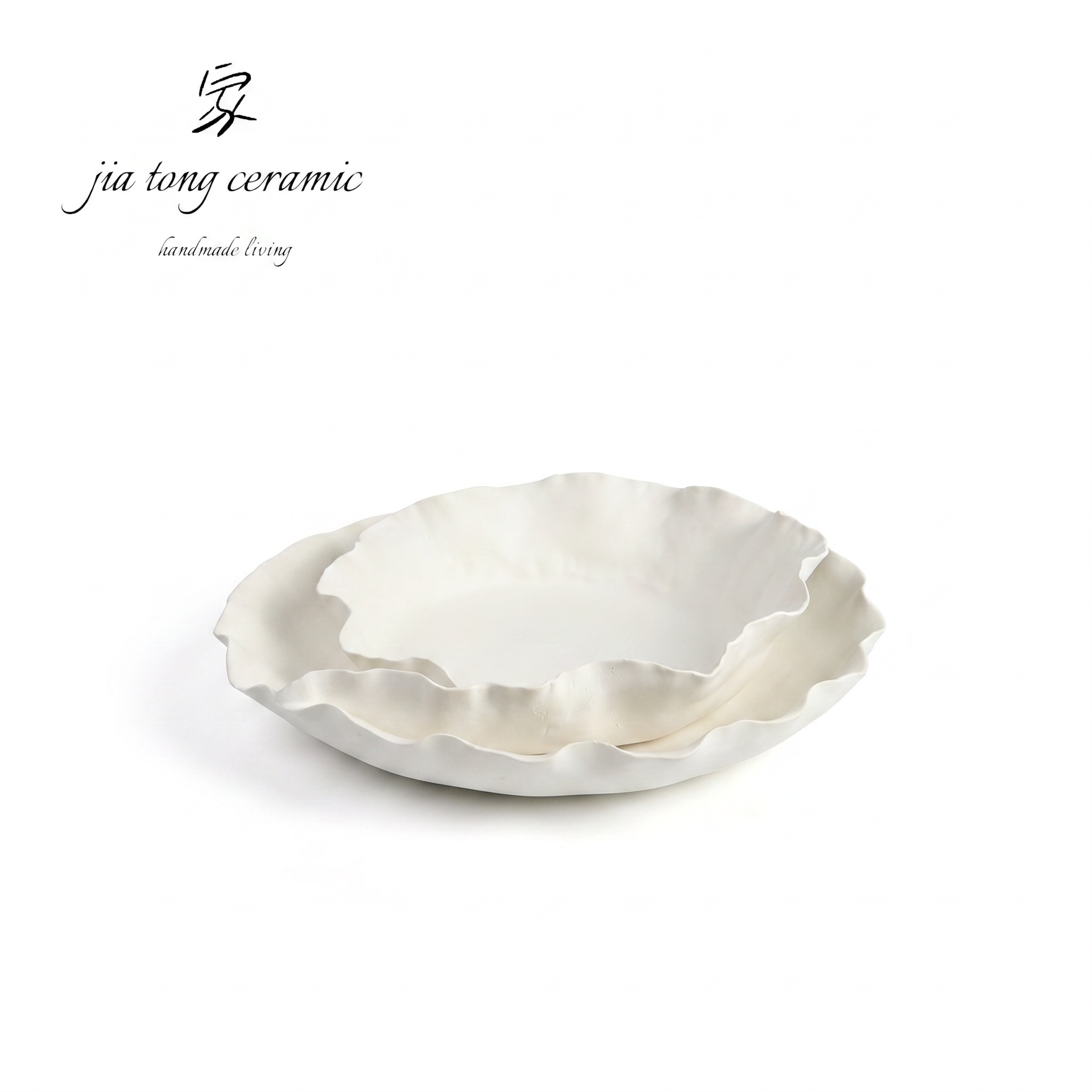 Handcrafted Ceramic Bowl & Tray