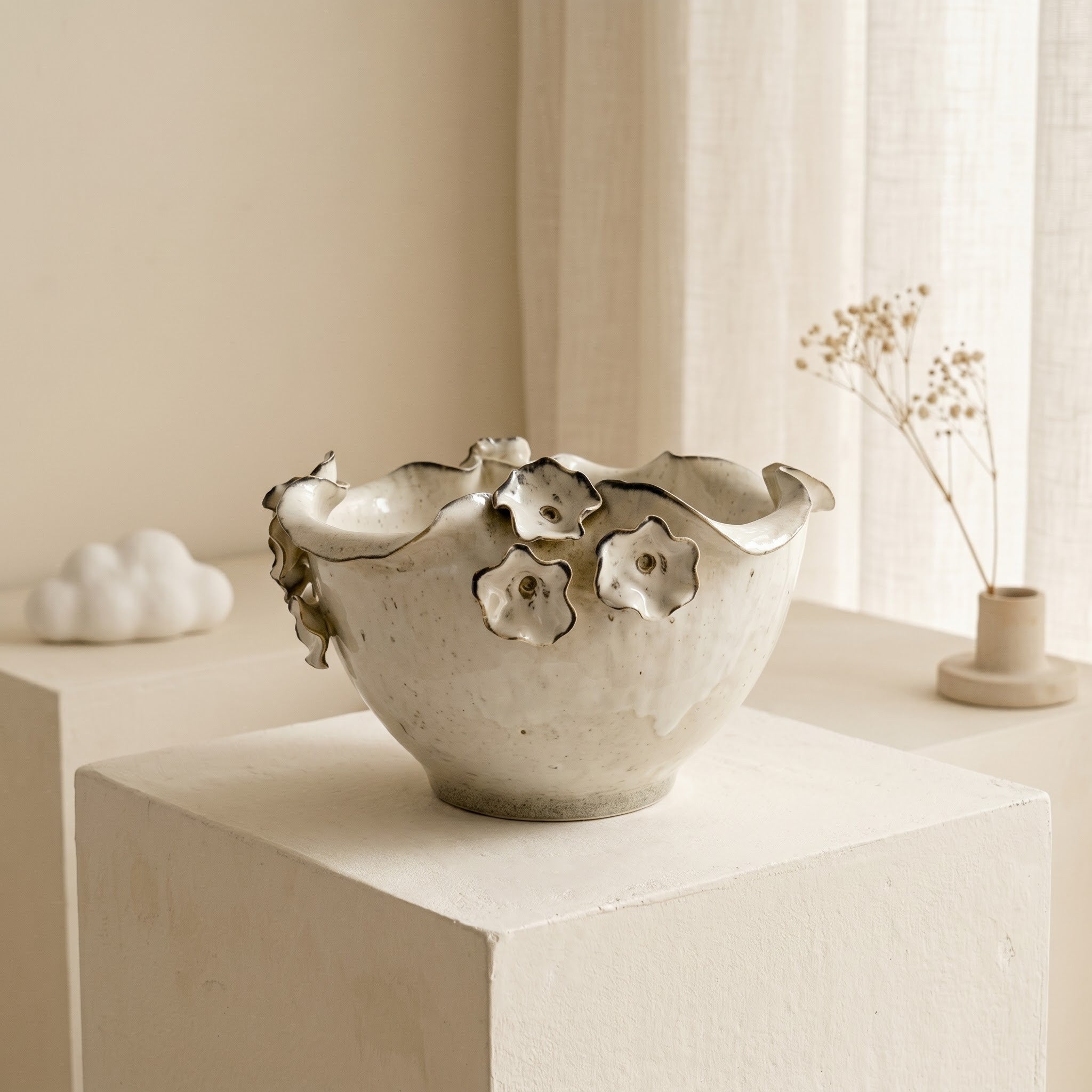 Handcrafted Ceramic Bowl & Tray