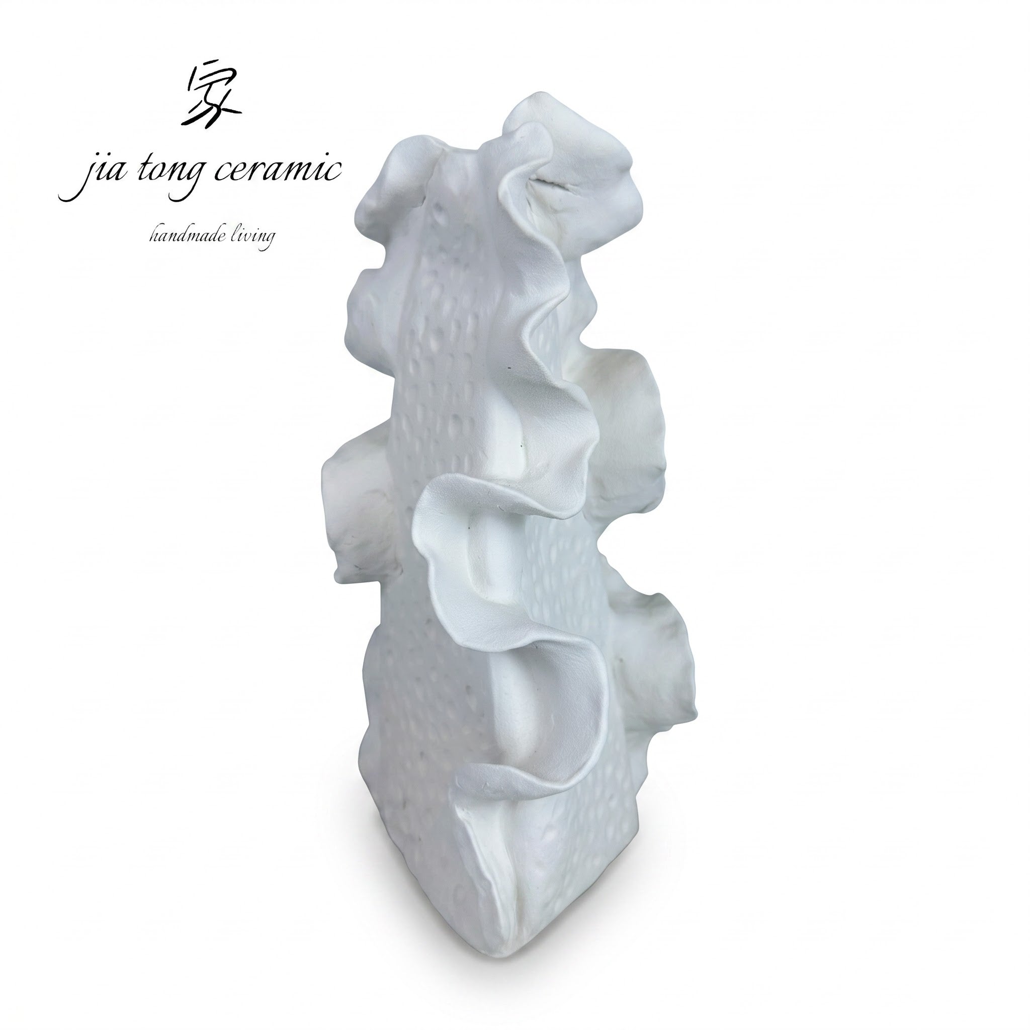 White Abstract Ceramic Decor