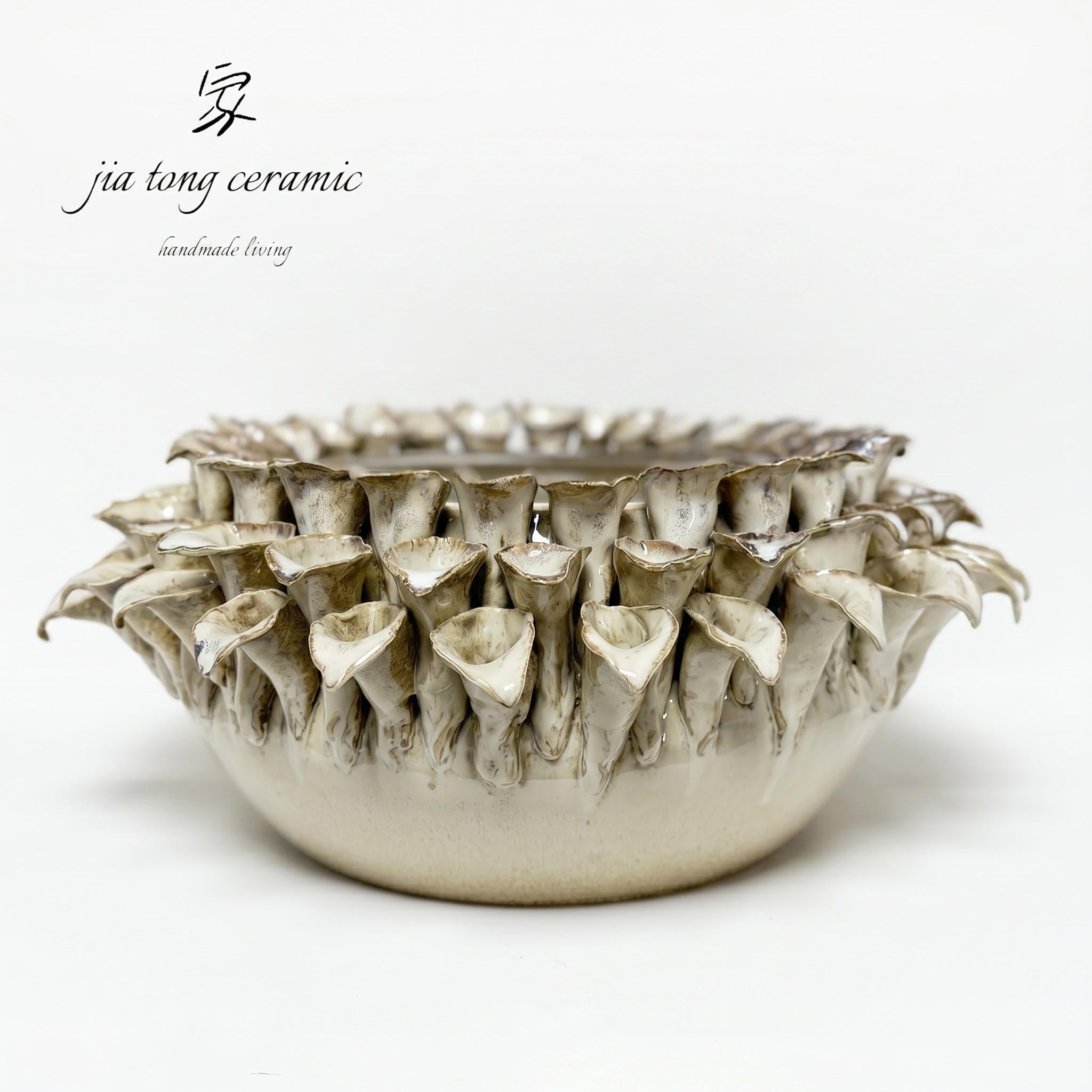 Handcrafted Ceramic Bowl & Tray