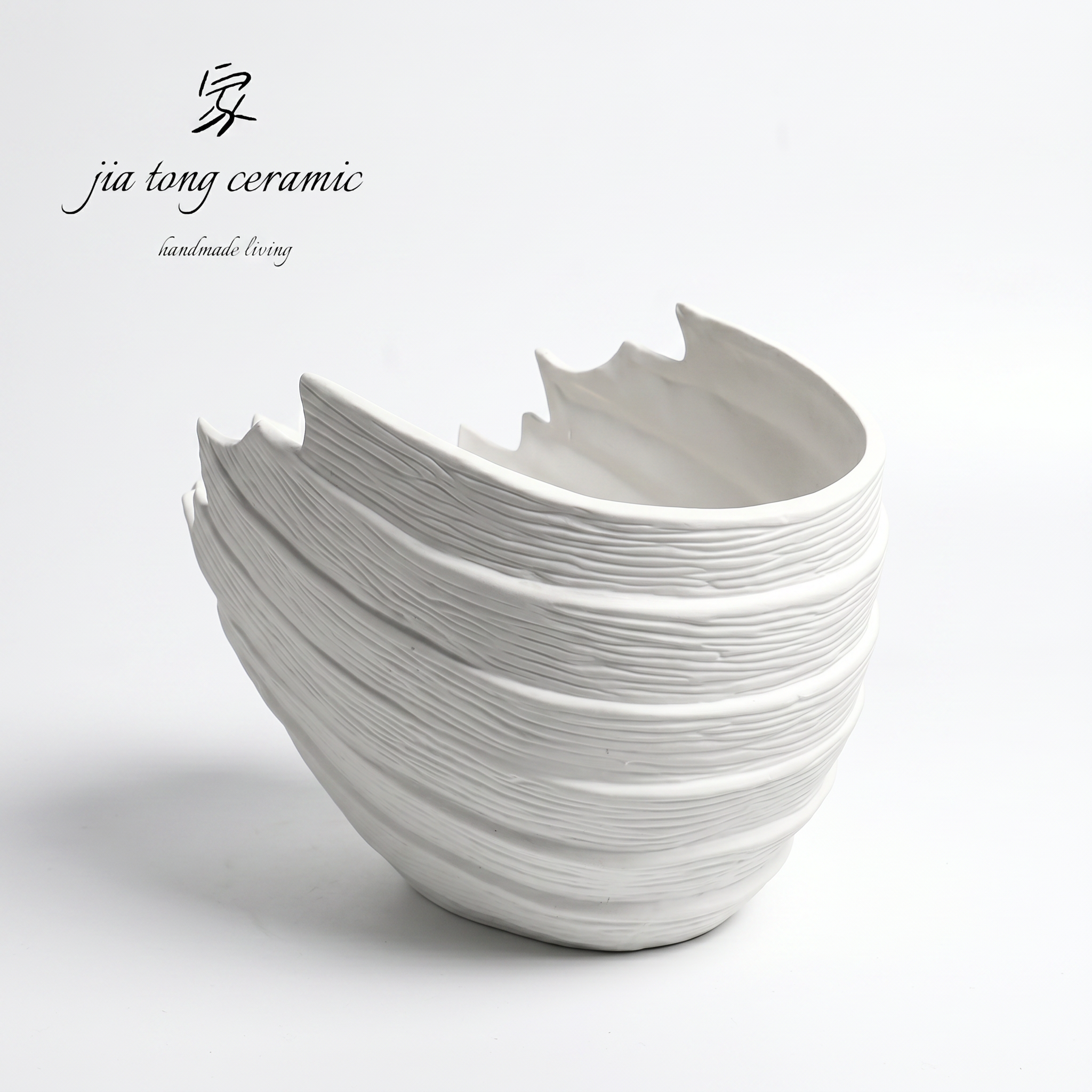 White Ceramic Bowl & Tray