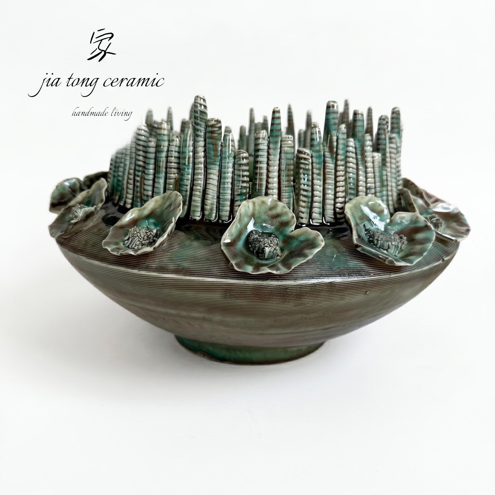Handcrafted Ceramic Bowl & Tray