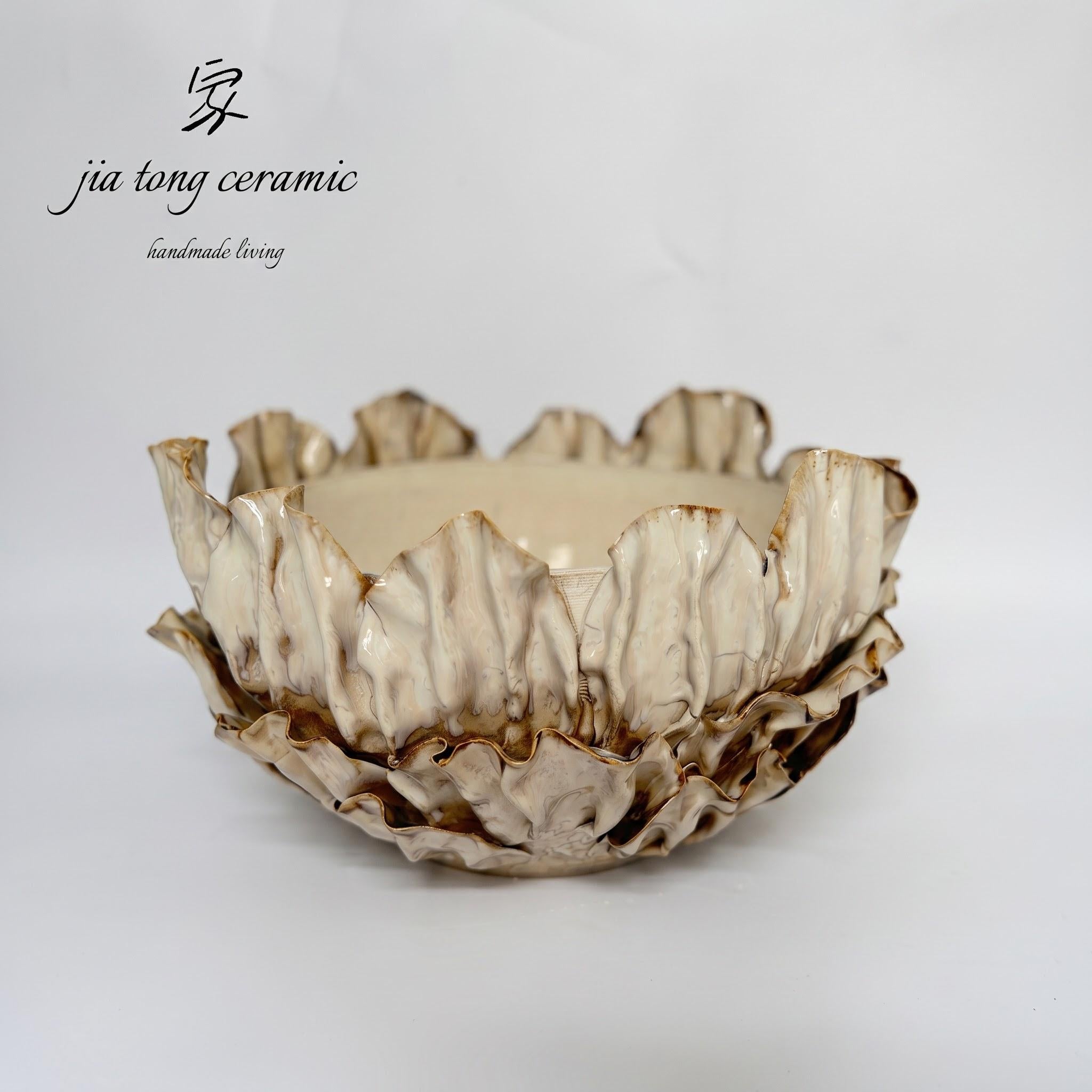 Handcrafted Ceramic Bowl & Tray