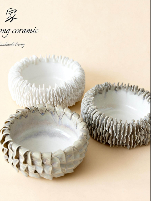 Handcrafted Ceramic Bowl & Tray