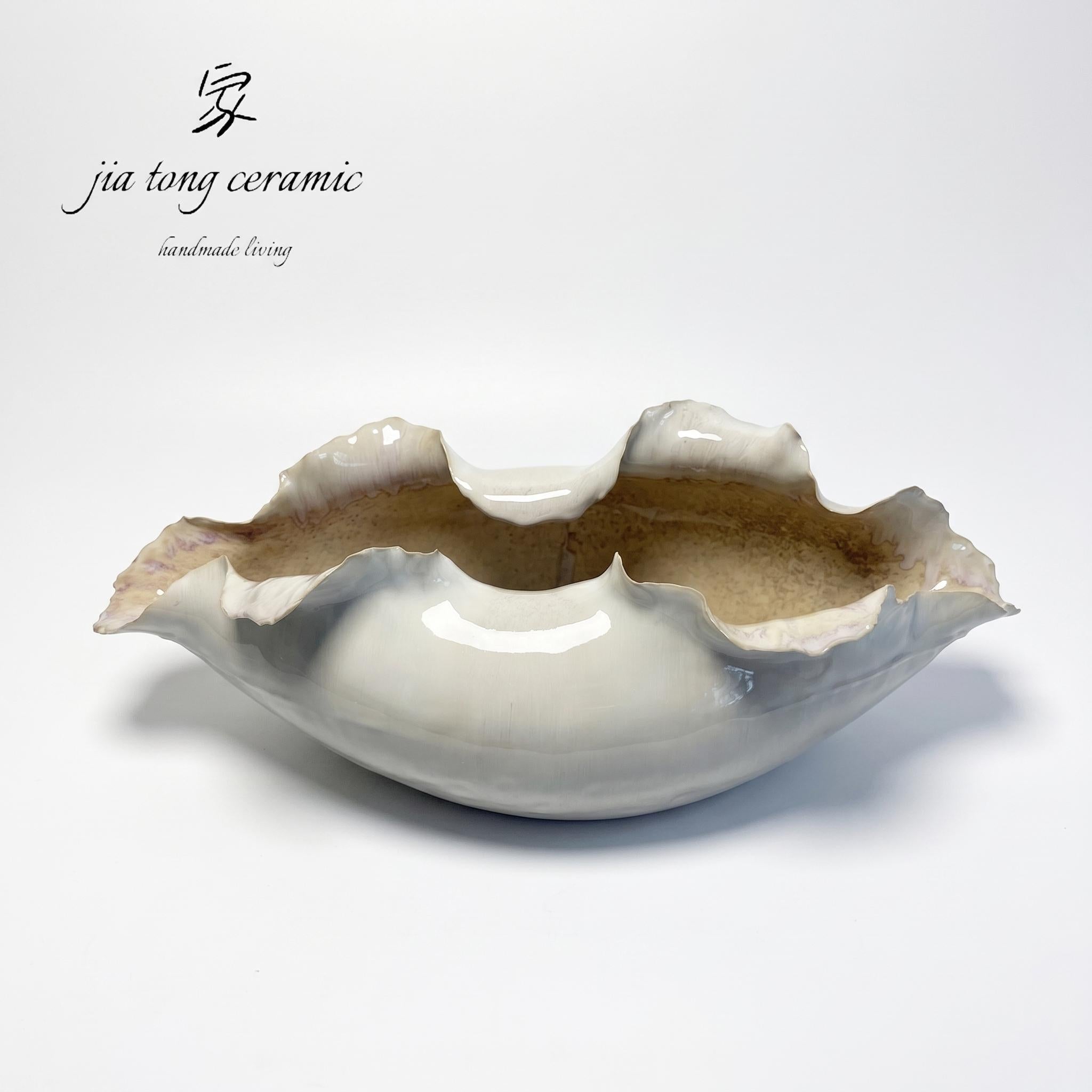 Handcrafted Ceramic Bowl & Tray