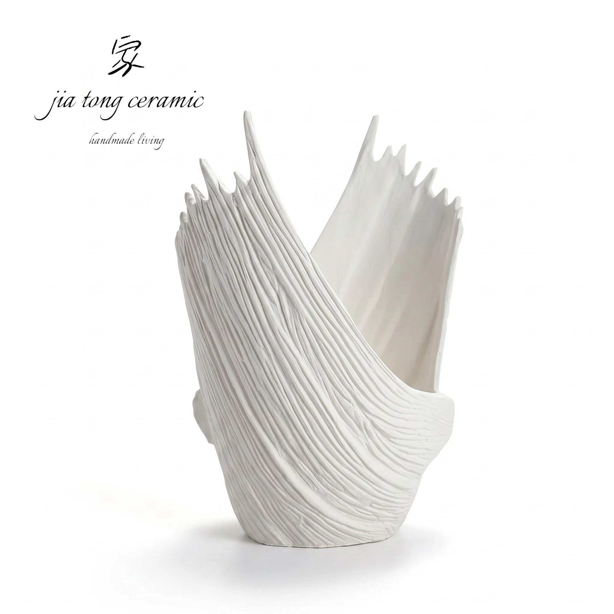 White Art Ceramic Vase