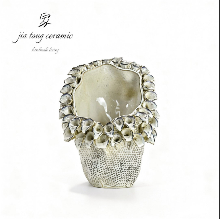 Pierced Ceramic Candle Holder