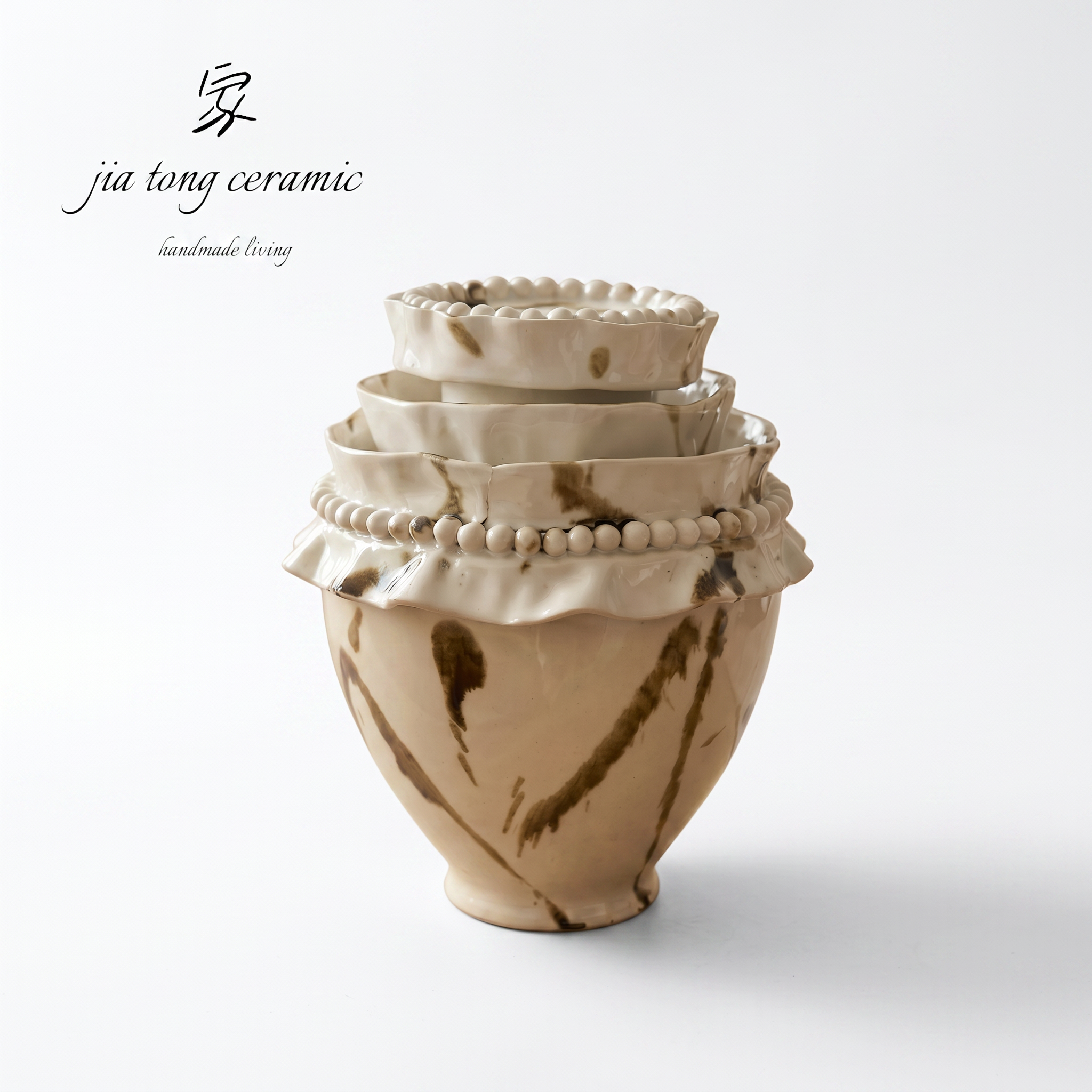 Ivory Ceramic Vase