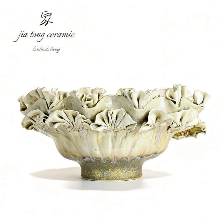 Handcrafted Ceramic Bowl & Tray