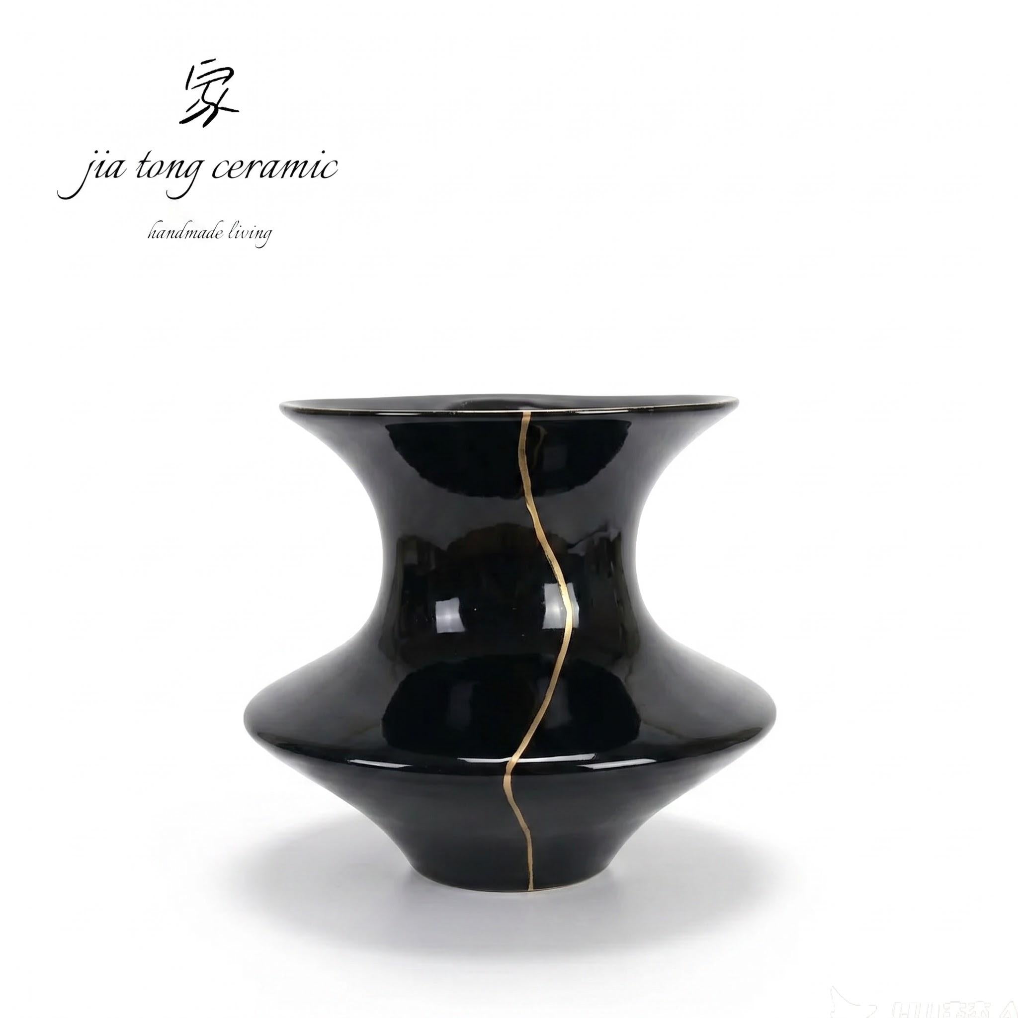 Black Ceramic Vase