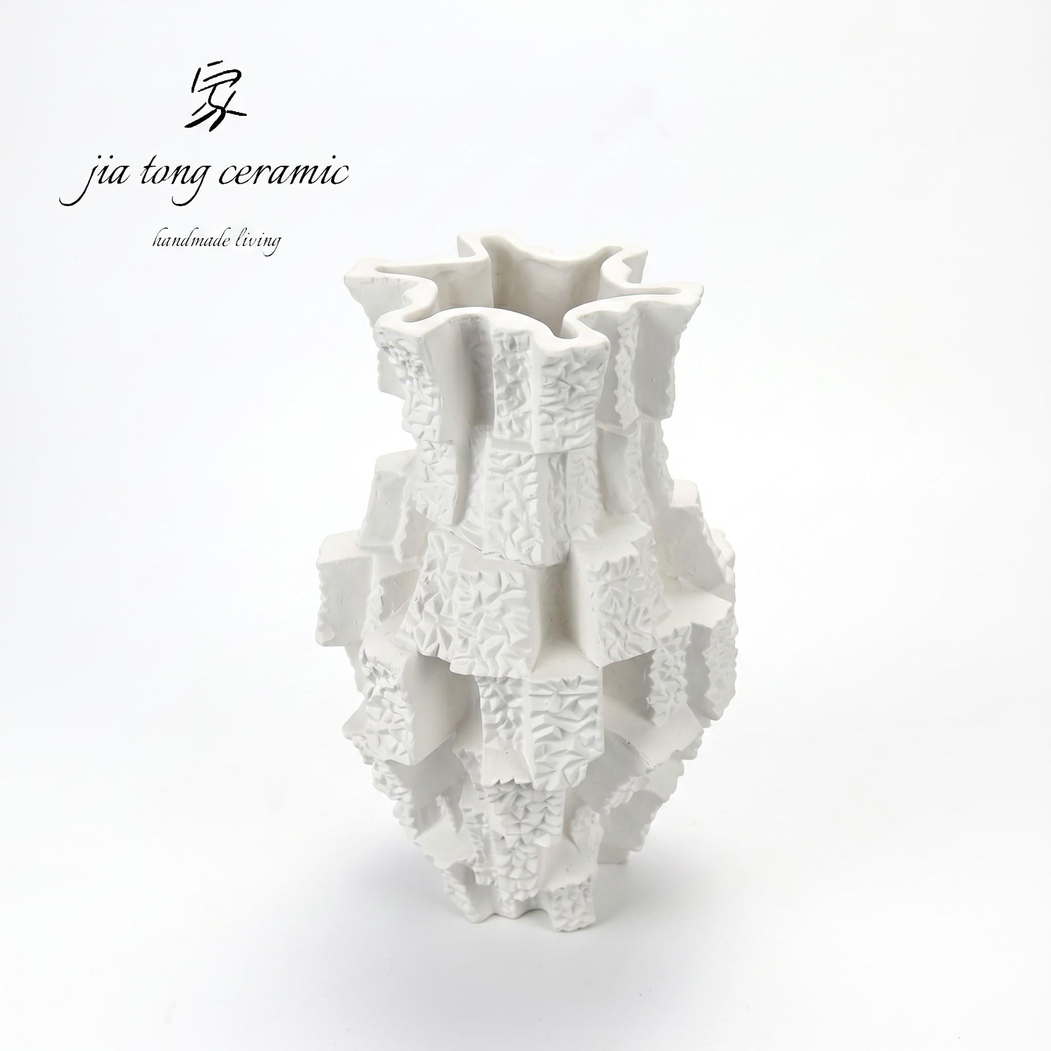 White Petal Ceramic Vase