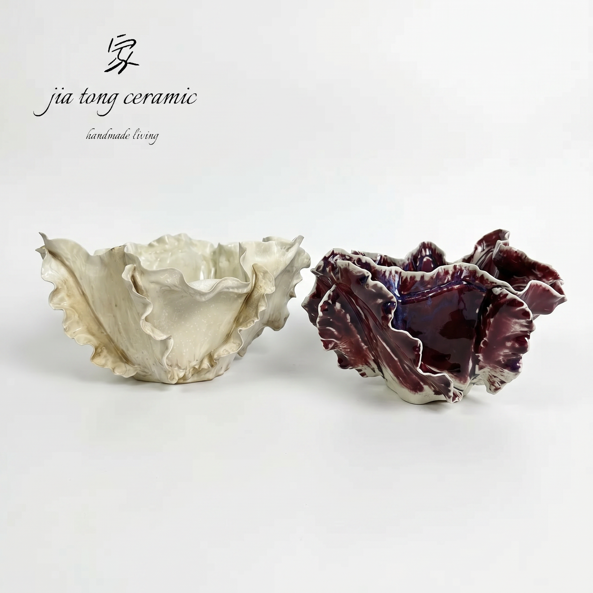 Handcrafted Ceramic Bowl & Tray