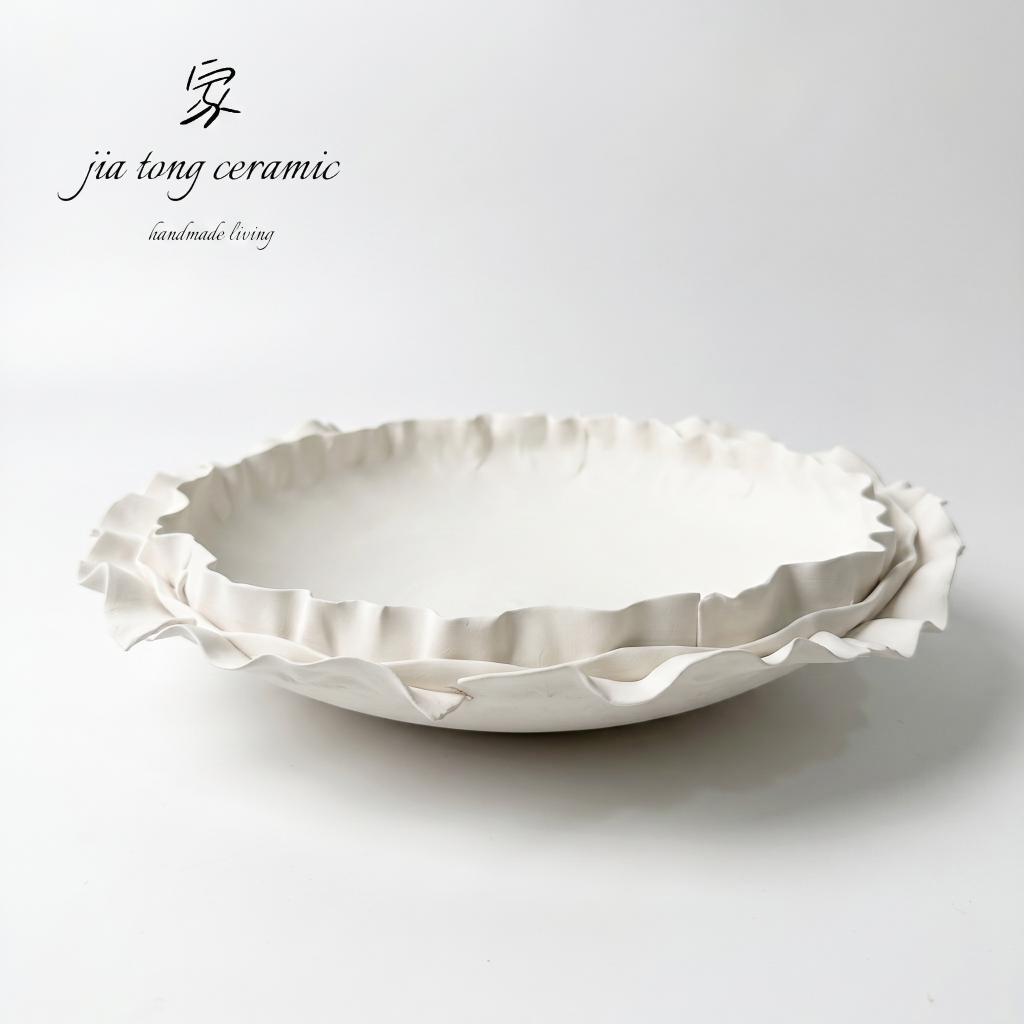 White Ceramic Bowl & Tray