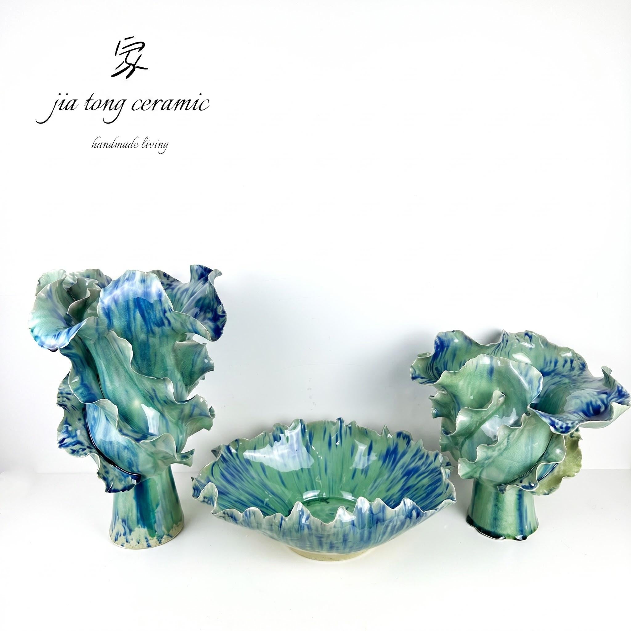 Handcrafted Ceramic Bowl & Tray