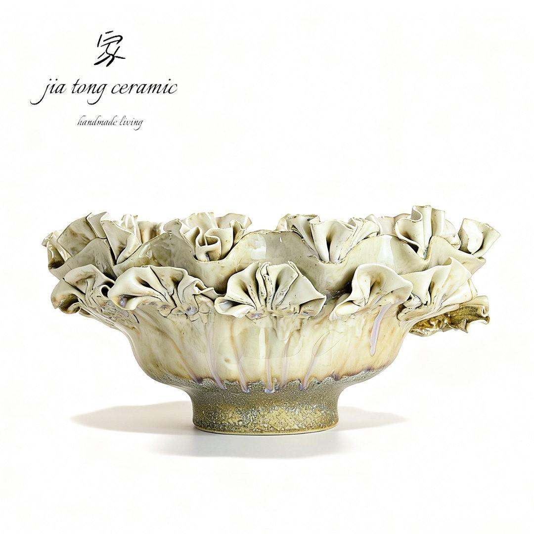 Handcrafted Ceramic Bowl & Tray