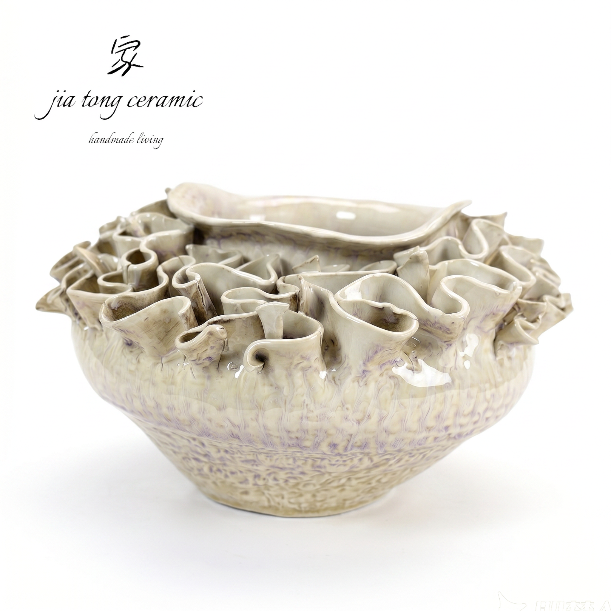Handcrafted Ceramic Bowl & Tray