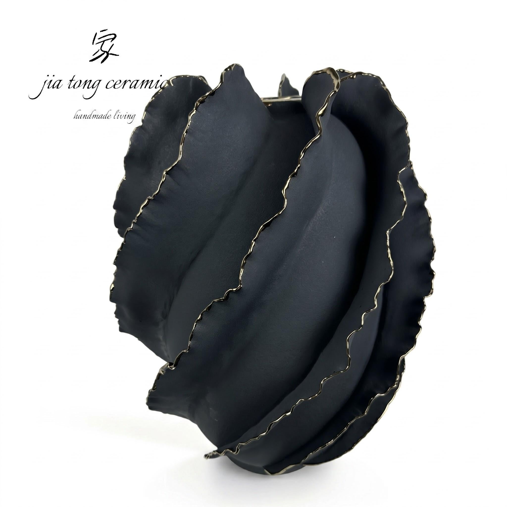 Black Art Ceramic Vase