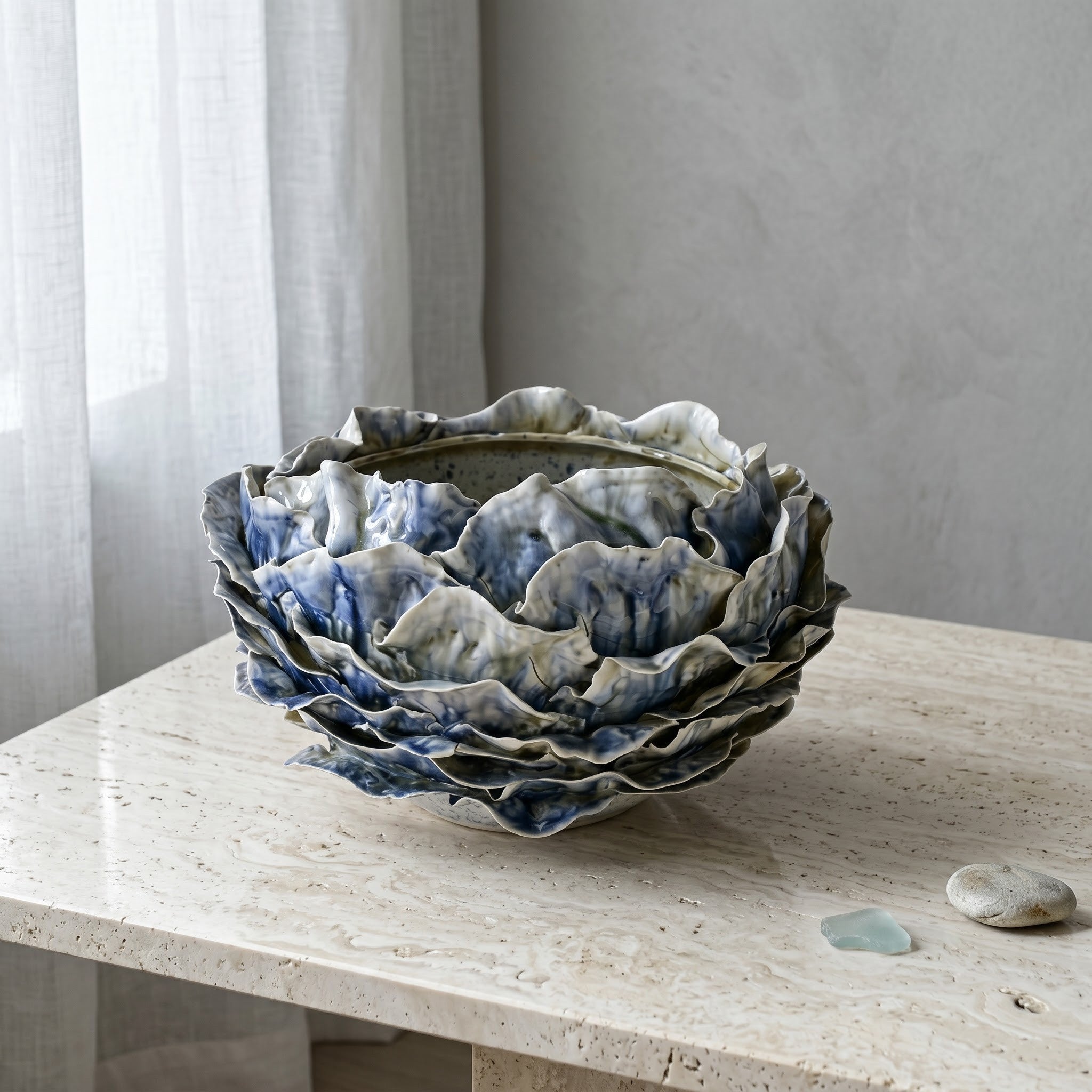 Handcrafted Ceramic Bowl & Tray
