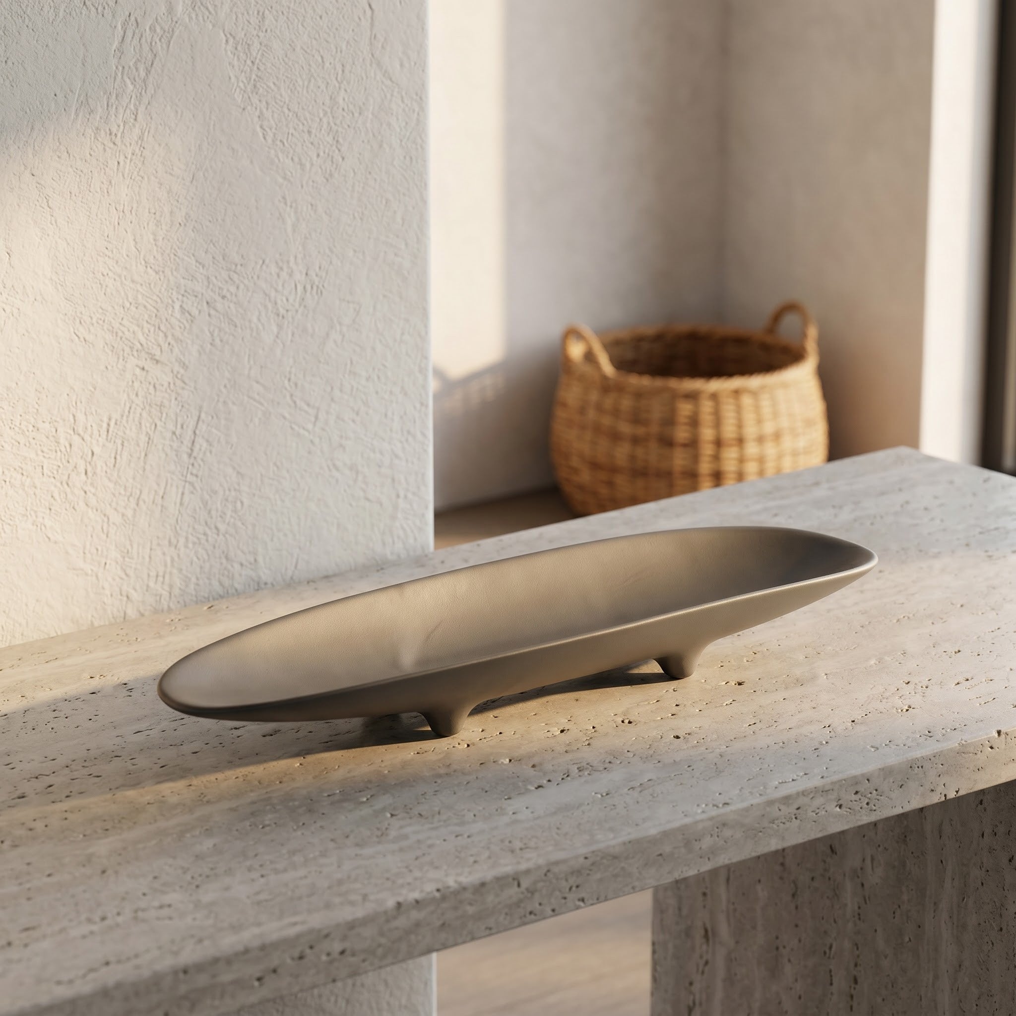 Handcrafted Ceramic Bowl & Tray