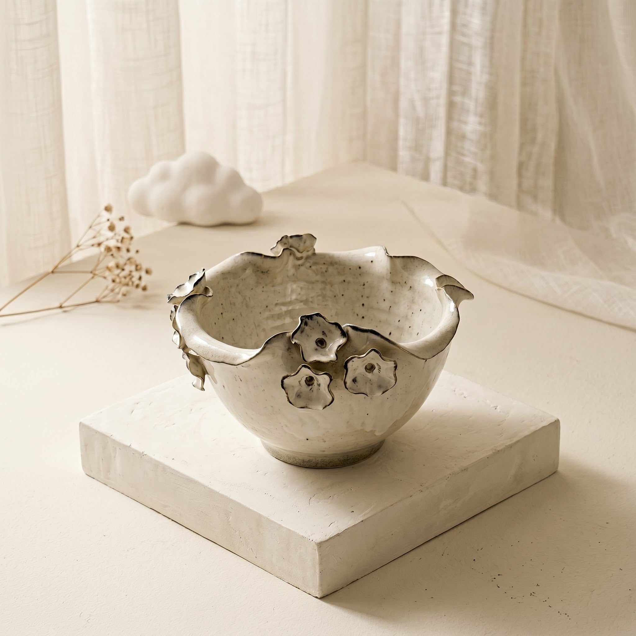 Handcrafted Ceramic Bowl & Tray