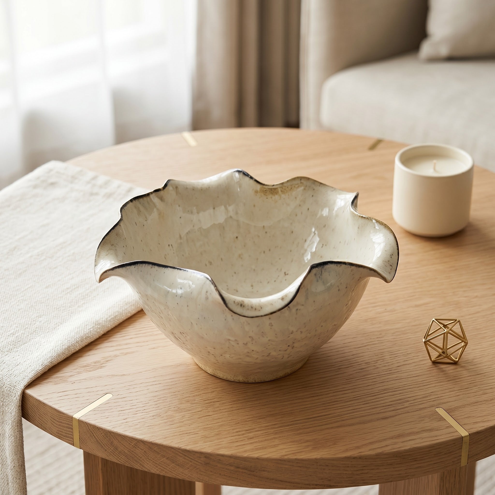 Handcrafted Ceramic Bowl & Tray