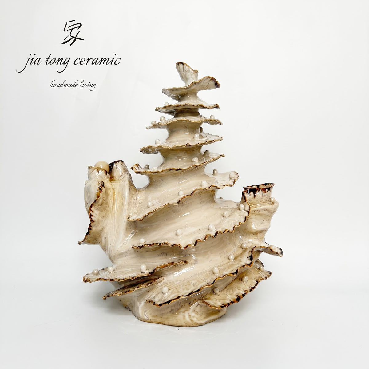 Tiered Organic Sculptural Ceramic Centerpiece | MANUAL-1046