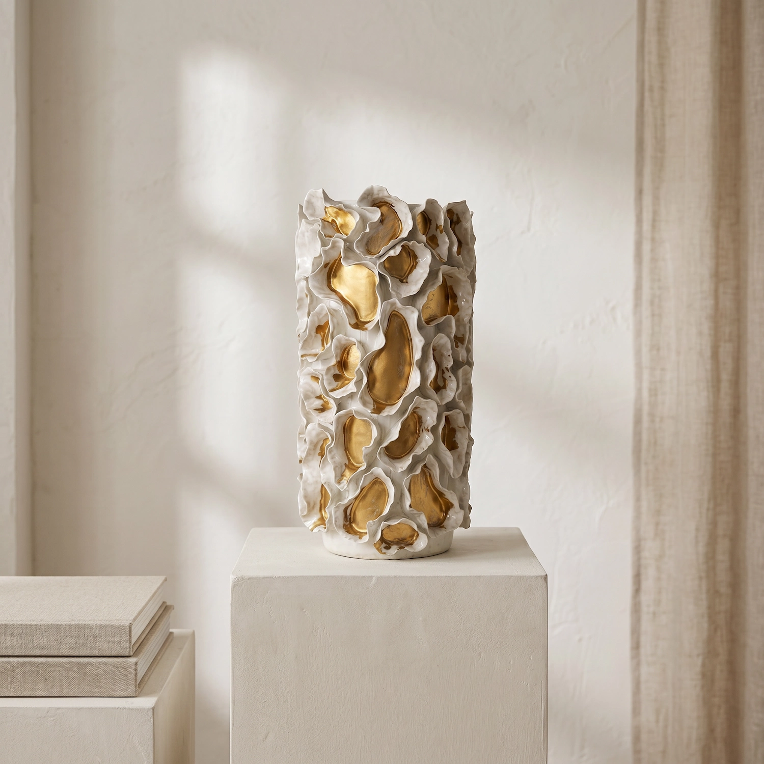 Pierced Ceramic Candle Holder