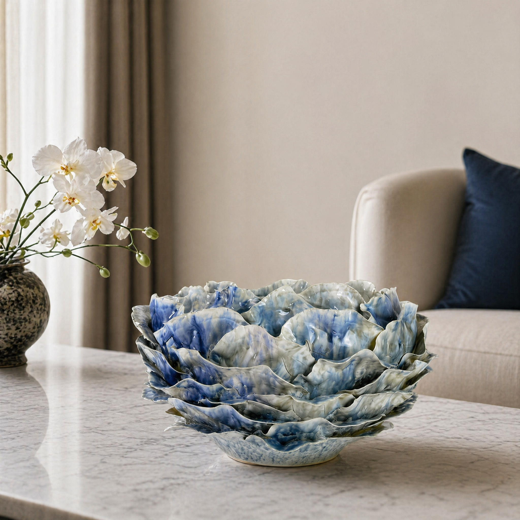 Handcrafted Ceramic Bowl & Tray
