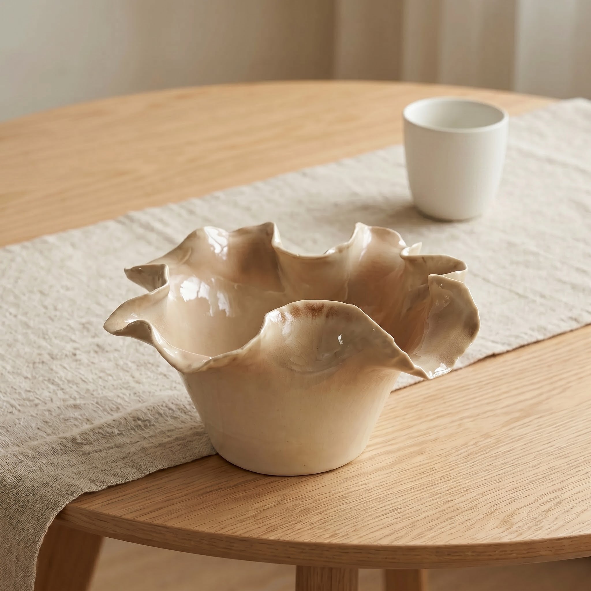 Handcrafted Ceramic Bowl & Tray