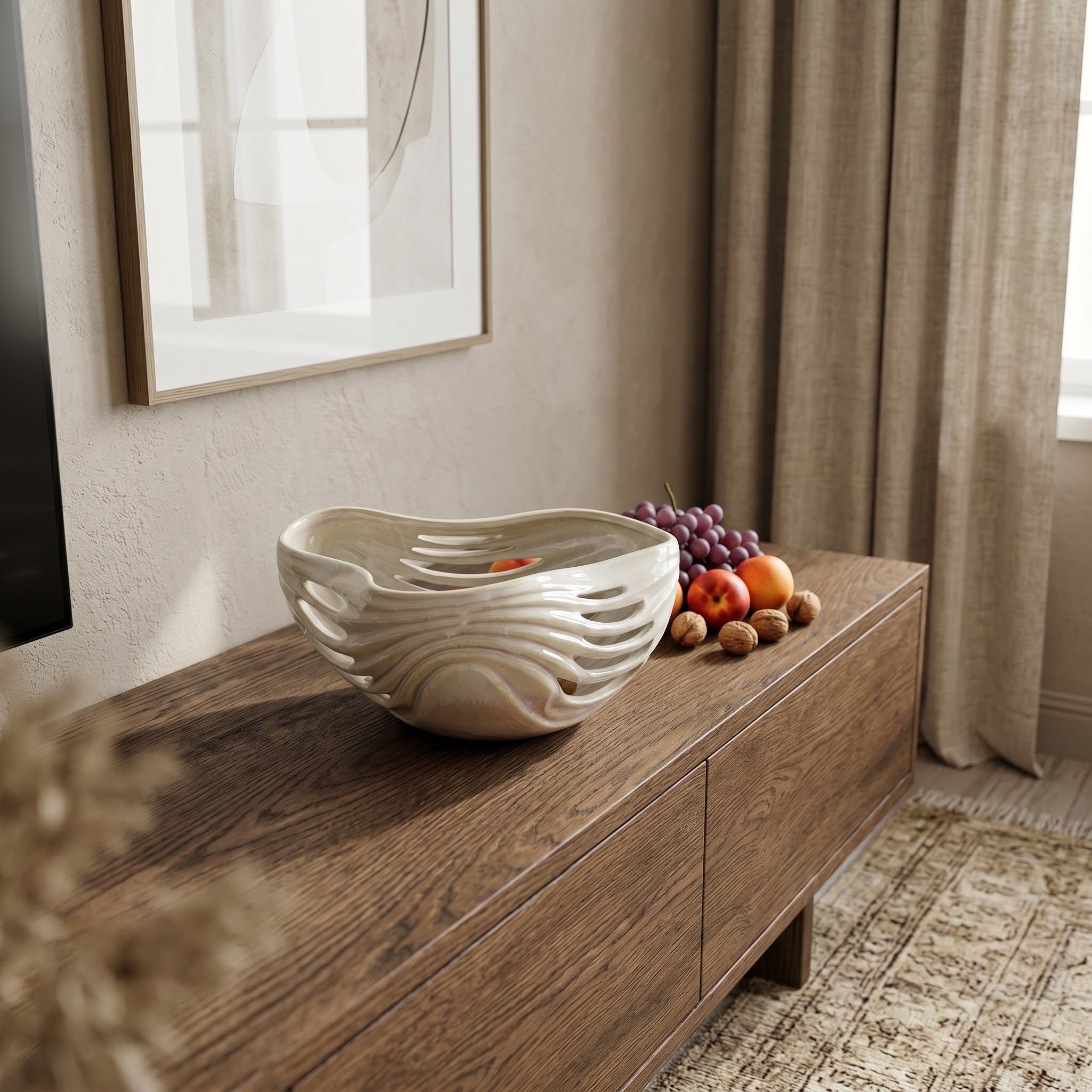 Handcrafted Ceramic Bowl & Tray