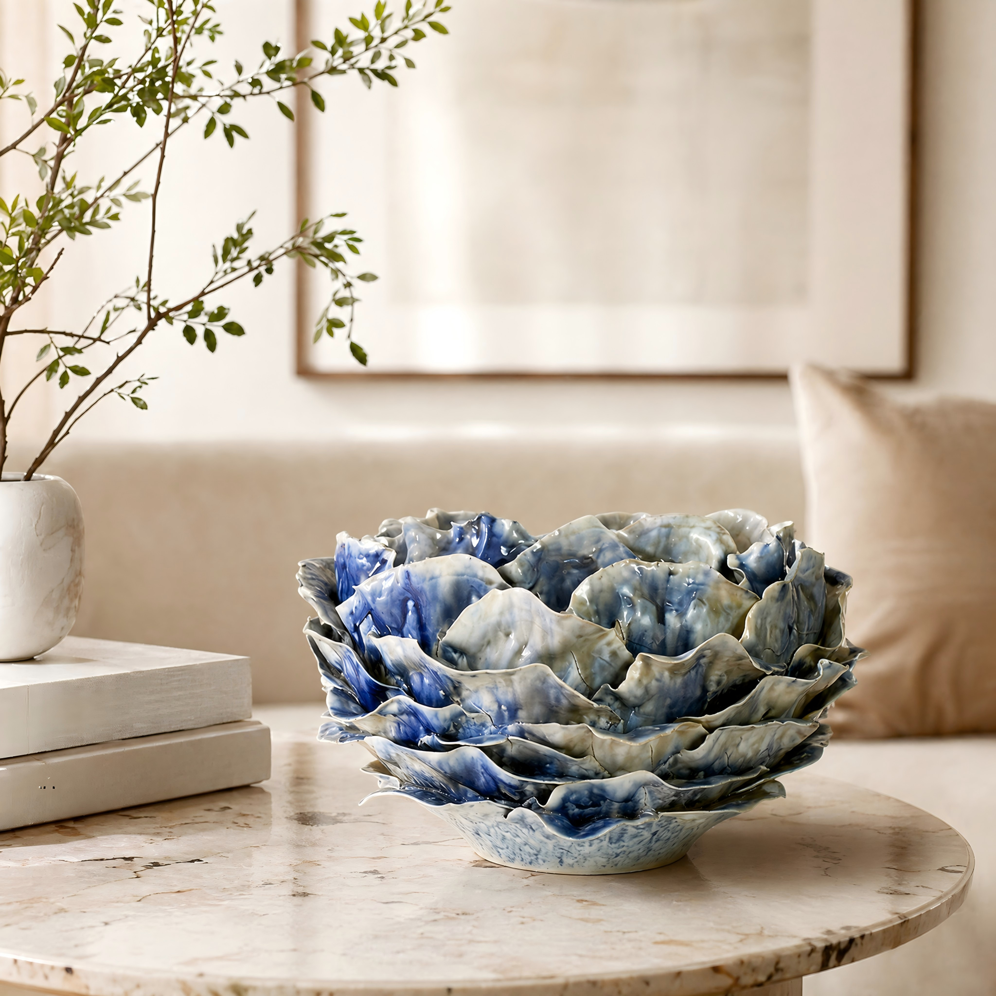 Handcrafted Ceramic Bowl & Tray