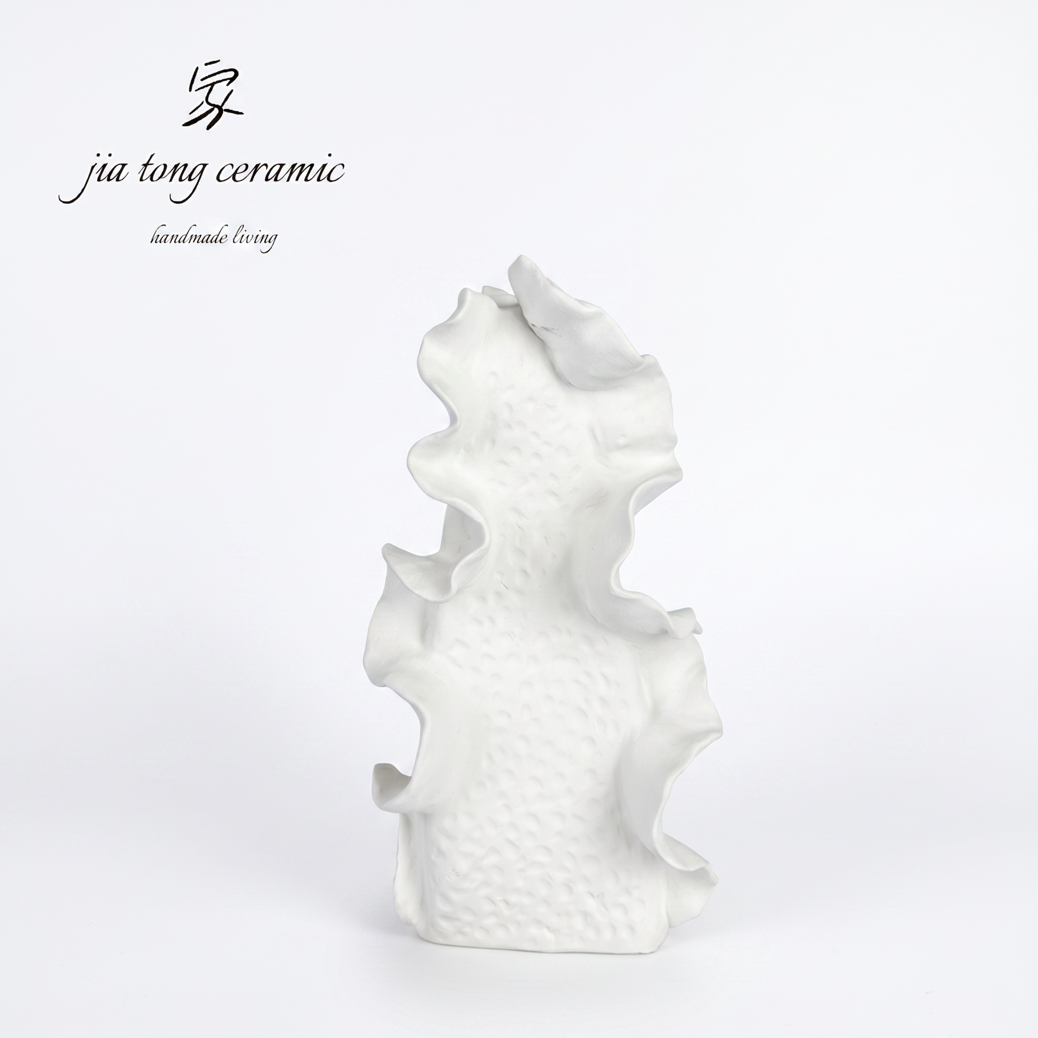 White Abstract Ceramic Decor