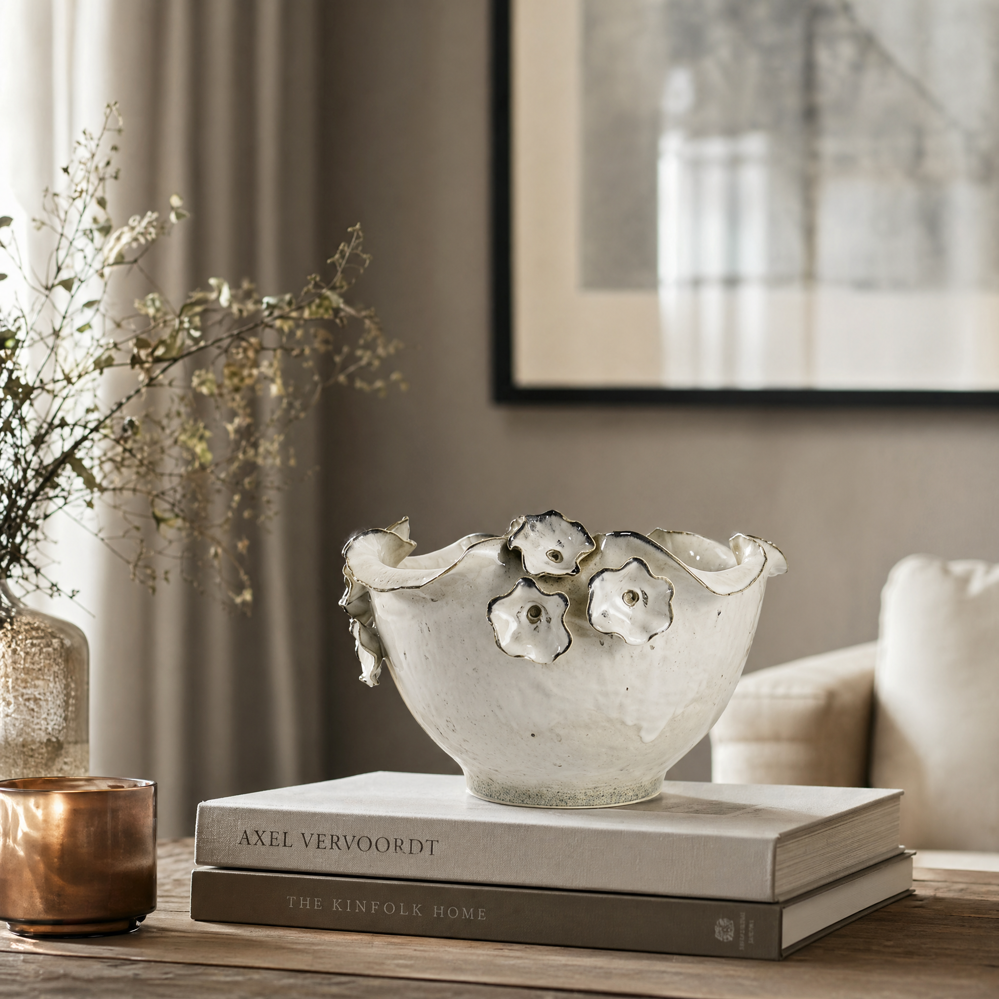 Handcrafted Ceramic Bowl & Tray