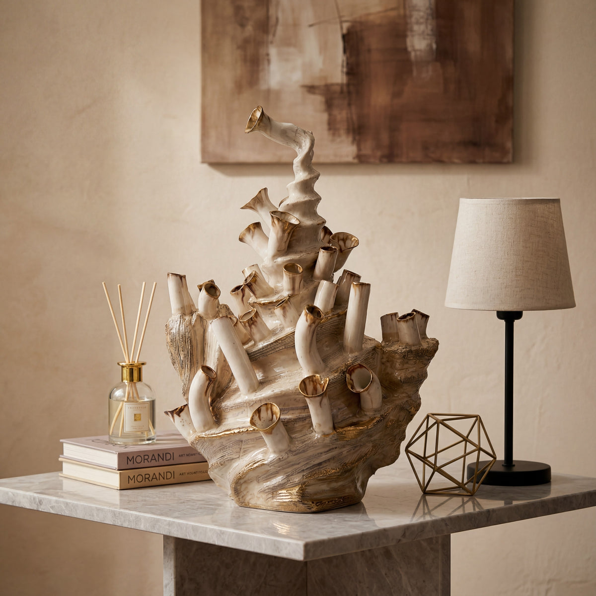 Tiered Organic Sculptural Ceramic Centerpiece | MANUAL-1046