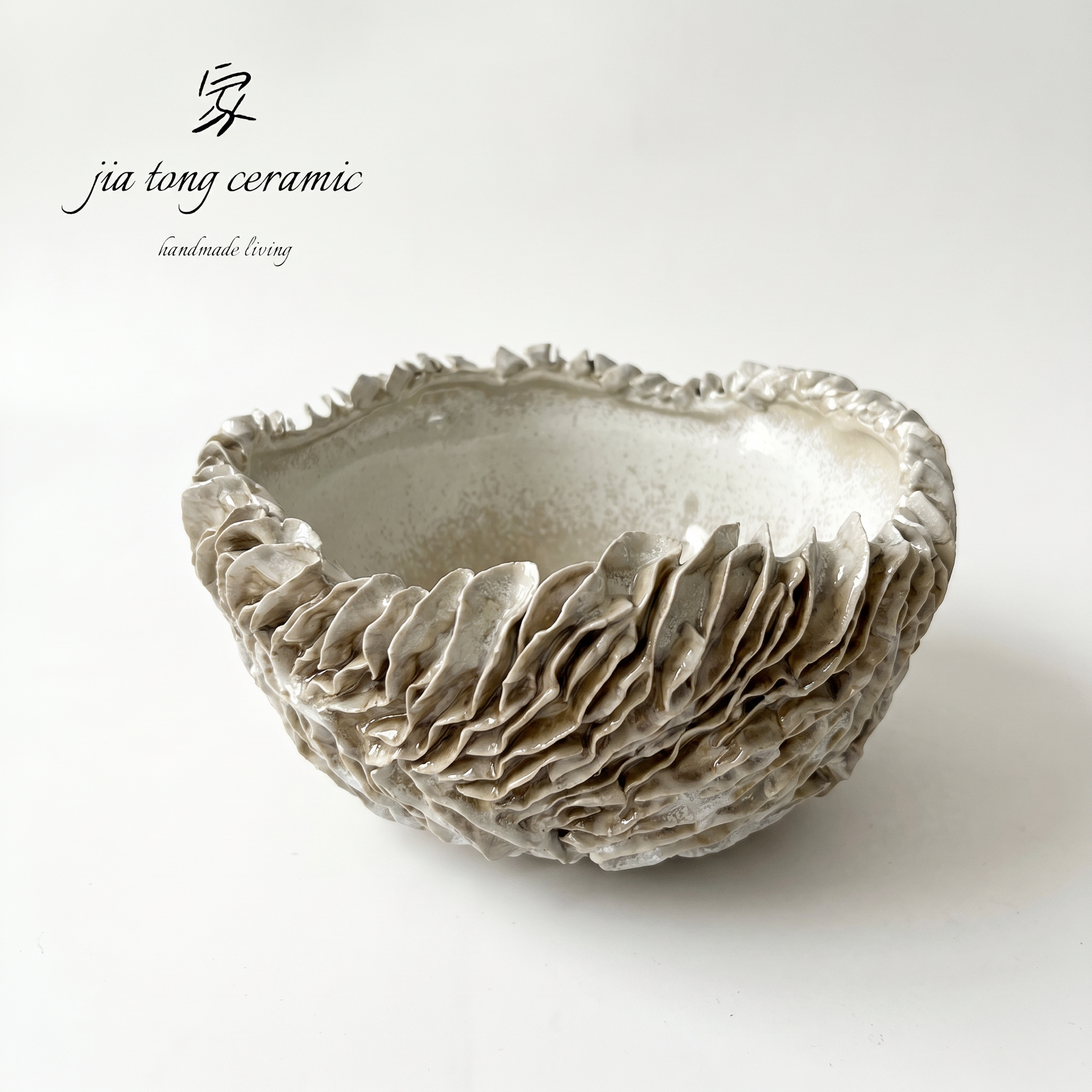 Handcrafted Ceramic Bowl & Tray