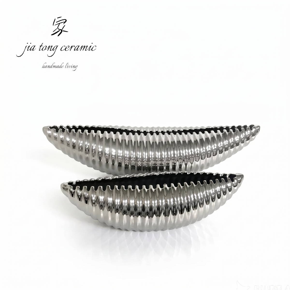 Oval Ceramic Bowl & Tray | MANUAL-0168 | JIATONG CERAMICS