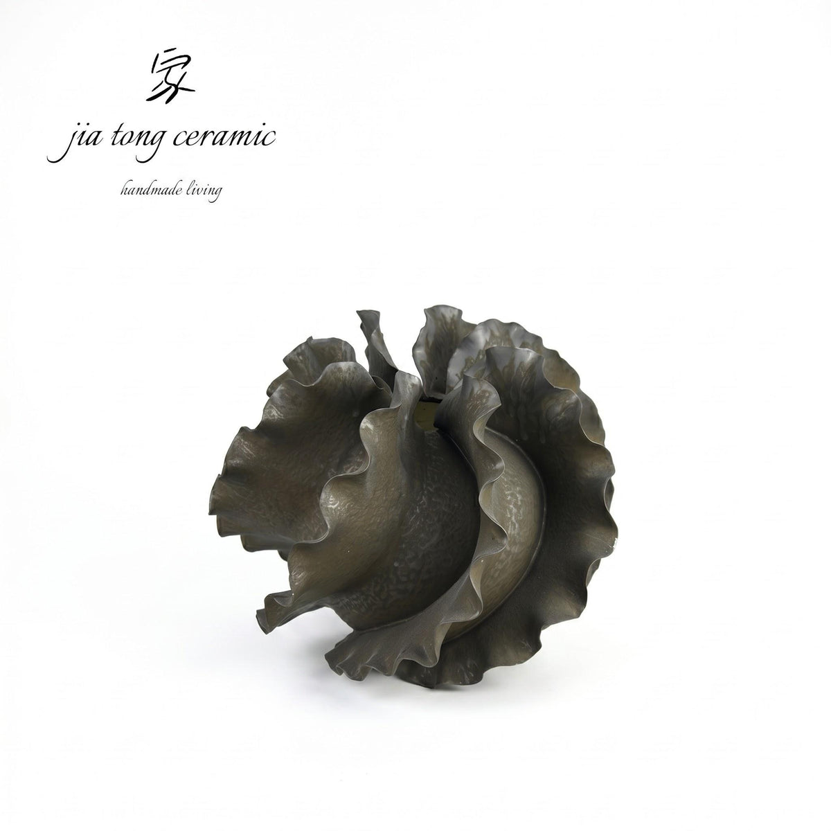 Black Floral Rim Ceramic Bowl & Tray | MANUAL-0239 | JIATONG CERAMICS