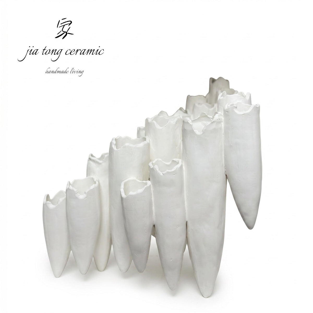 White Ceramic Vase | MANUAL-0255 | JIATONG CERAMICS