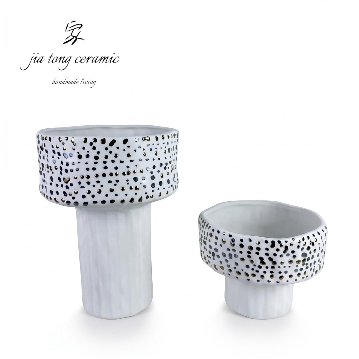 Pedestal Ceramic Candle Holder | MANUAL-0263 | JIATONG CERAMICS